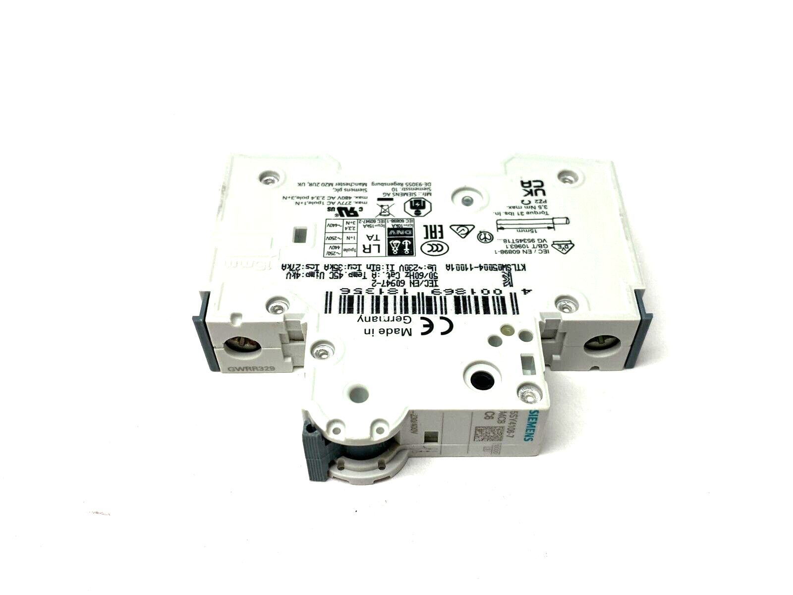 Siemens 5SY4106-7 MCB C6 Miniature Circuit Breaker 1-Pole 5SY4106-7 - Maverick Industrial Sales