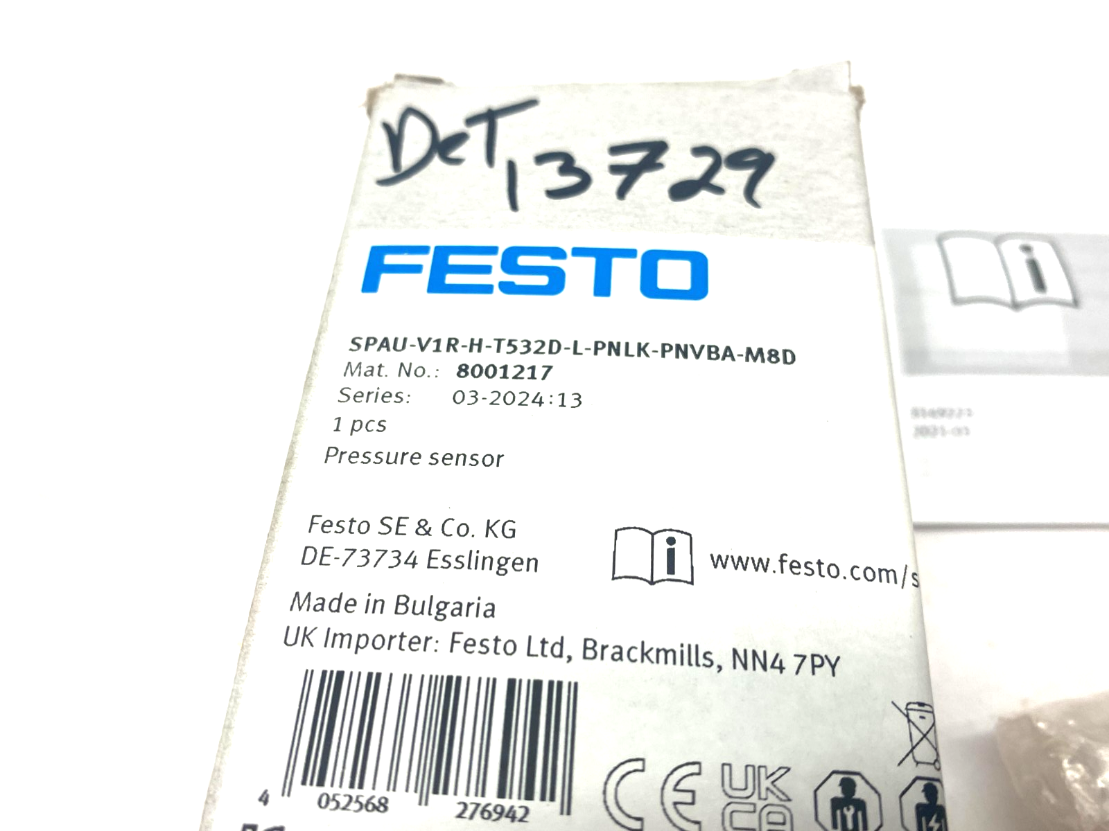 Festo SPAU-V1R-H-T532D-L-PNLK-PNVBA-M8D Digital Pressure Sensor 8001217 - Maverick Industrial Sales