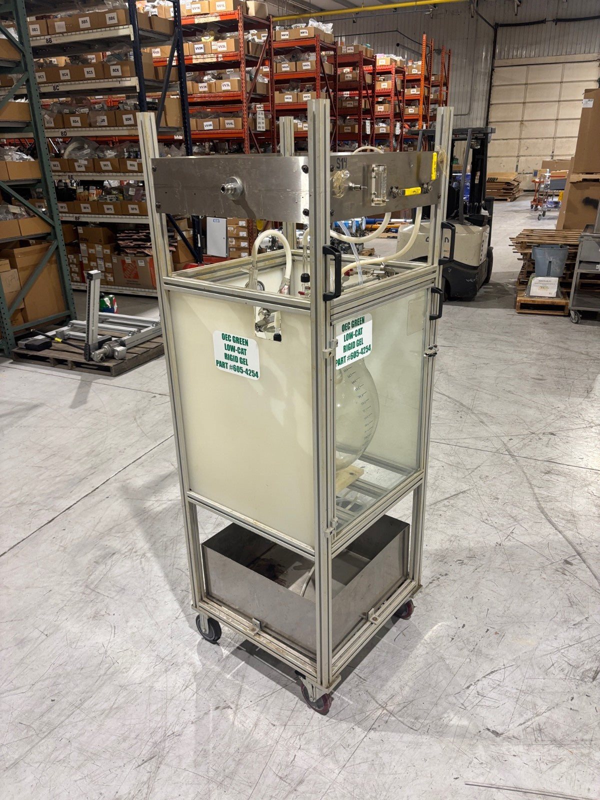 72L | Chemglass Lab Reactor Flask with varios fixtures and attachments, 72 Liter - Used - Maverick Industrial Sales