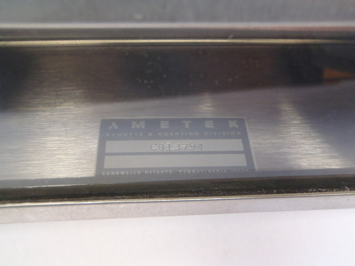 C013794 | Schutte & Koertin Flowmeter Rotameter Size 9 2" 0-84 GPM Flow Indicator - Used - Maverick Industrial Sales