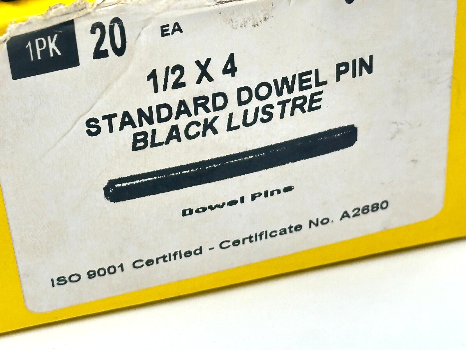 Holo-Krome 01144 1/2" X 4" Standard Dowel Pin Black - Maverick Industrial Sales