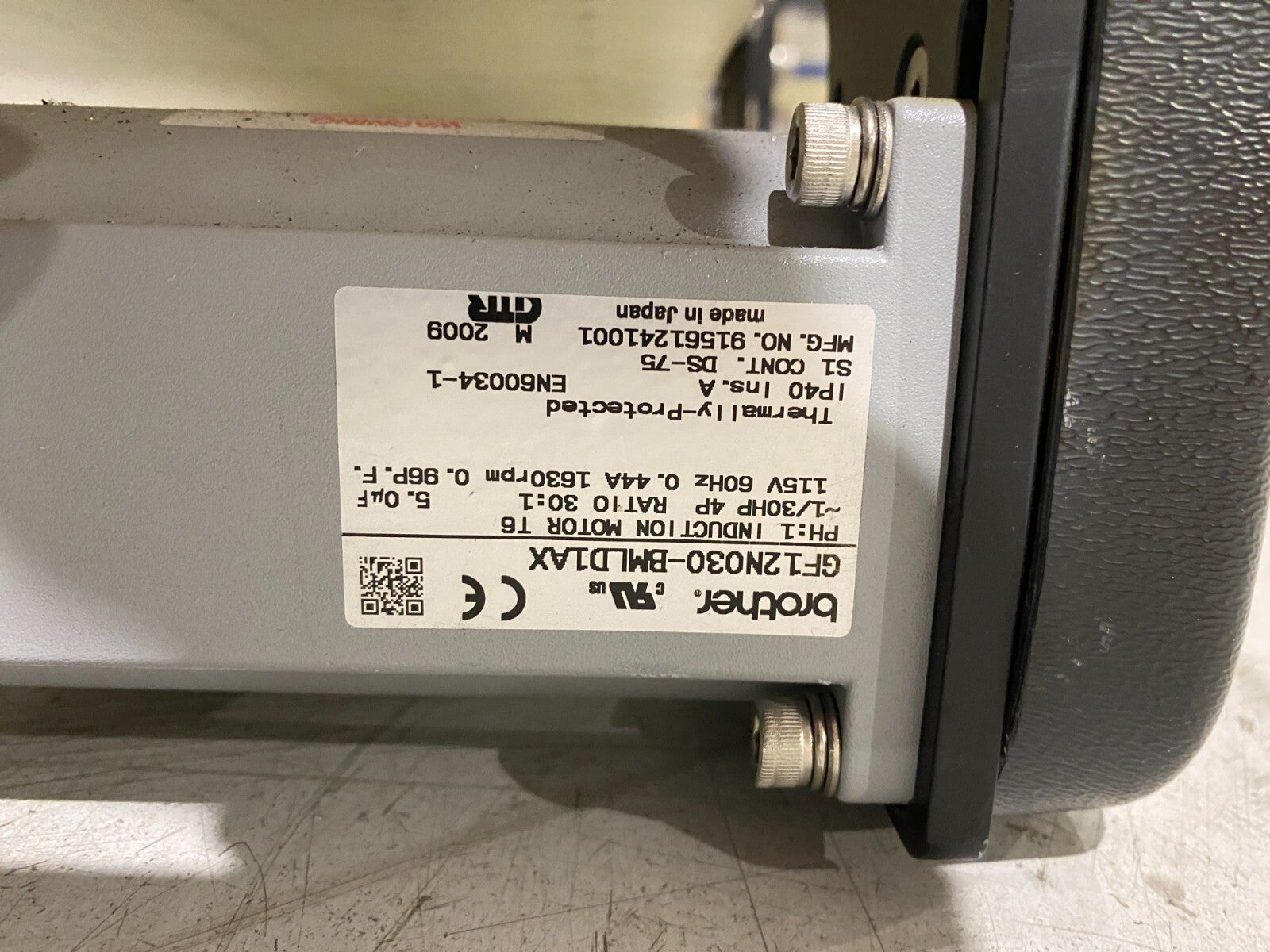 Brother GF12N030-BMLD1AX Induction Motor Flat Belt Conveyor 12.5" W x 53" L - Maverick Industrial Sales