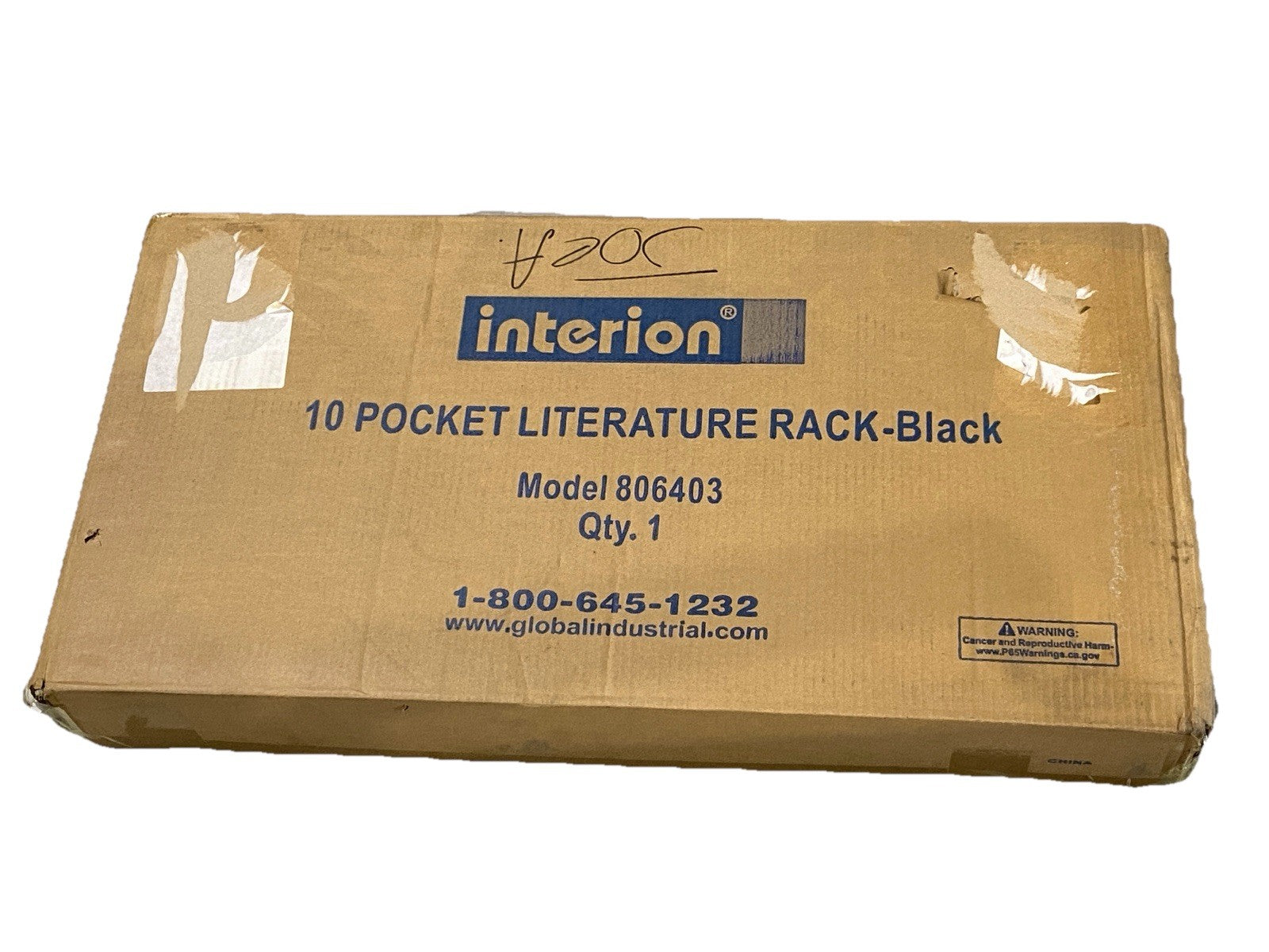 Interion 806403 10 Pocket Literature Rack Black - Maverick Industrial Sales