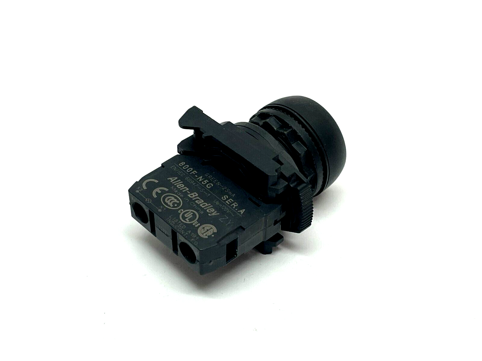 Allen Bradley 800FP-LFA3 Illuminated Pushbutton Green w/ 800F-N5C Ser. A Lamp - Maverick Industrial Sales