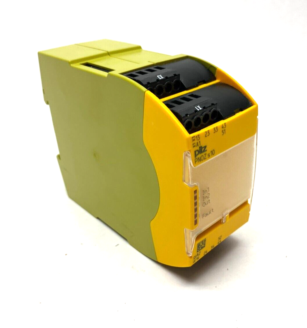 PNOZ s10 24VDC 4n/o 1n/c,750110 | Pilz PNOZ s10 24VDC 4n/o 1n/c PNOZsigma Safety Contact Expansion Module 750110 - Used - Maverick Industrial Sales