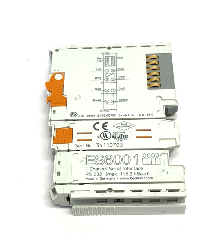 Beckhoff ES6001 EtherCAT Terminal, 1-channel Communication Interface, Serial - Maverick Industrial Sales