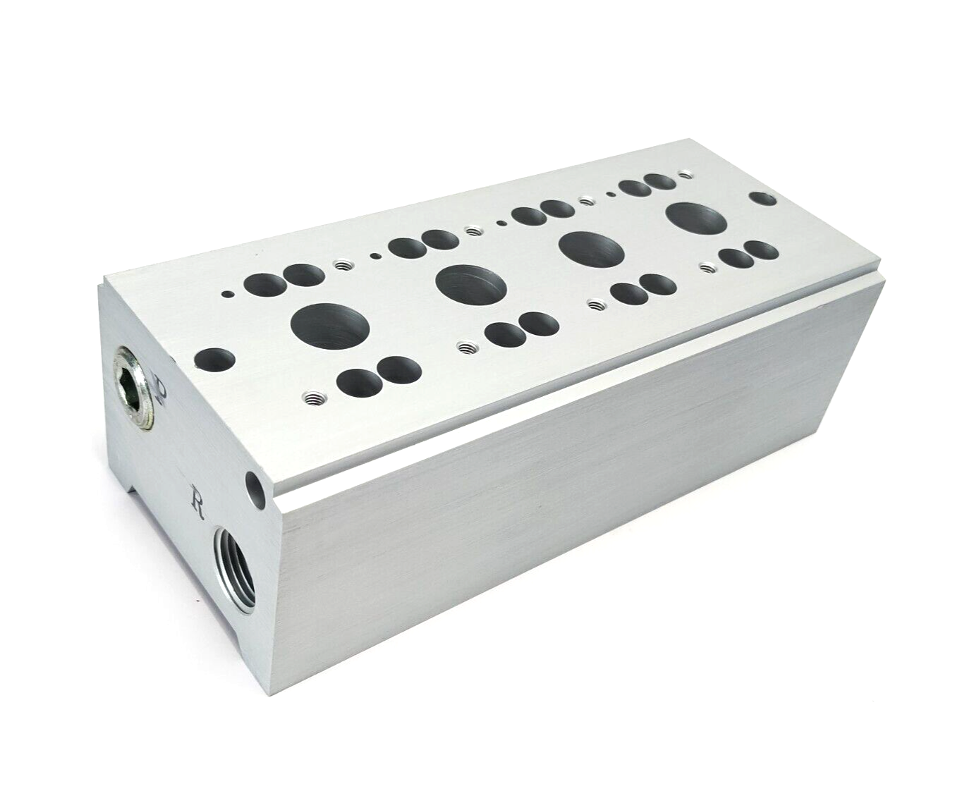 SMC VV3PA7-41-041-04T 4-Station Pneumatic Manifold Base 1/2" NPT Ports - Maverick Industrial Sales