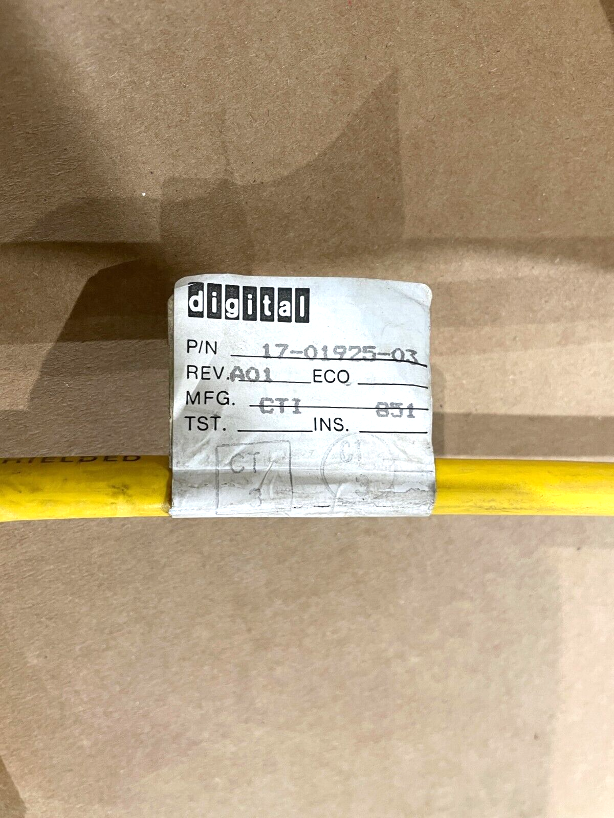 Digital Equipment Corp. BNE2-M, 17-01925-03 Rev. A01 Coax Cable, CTI 851 - Maverick Industrial Sales