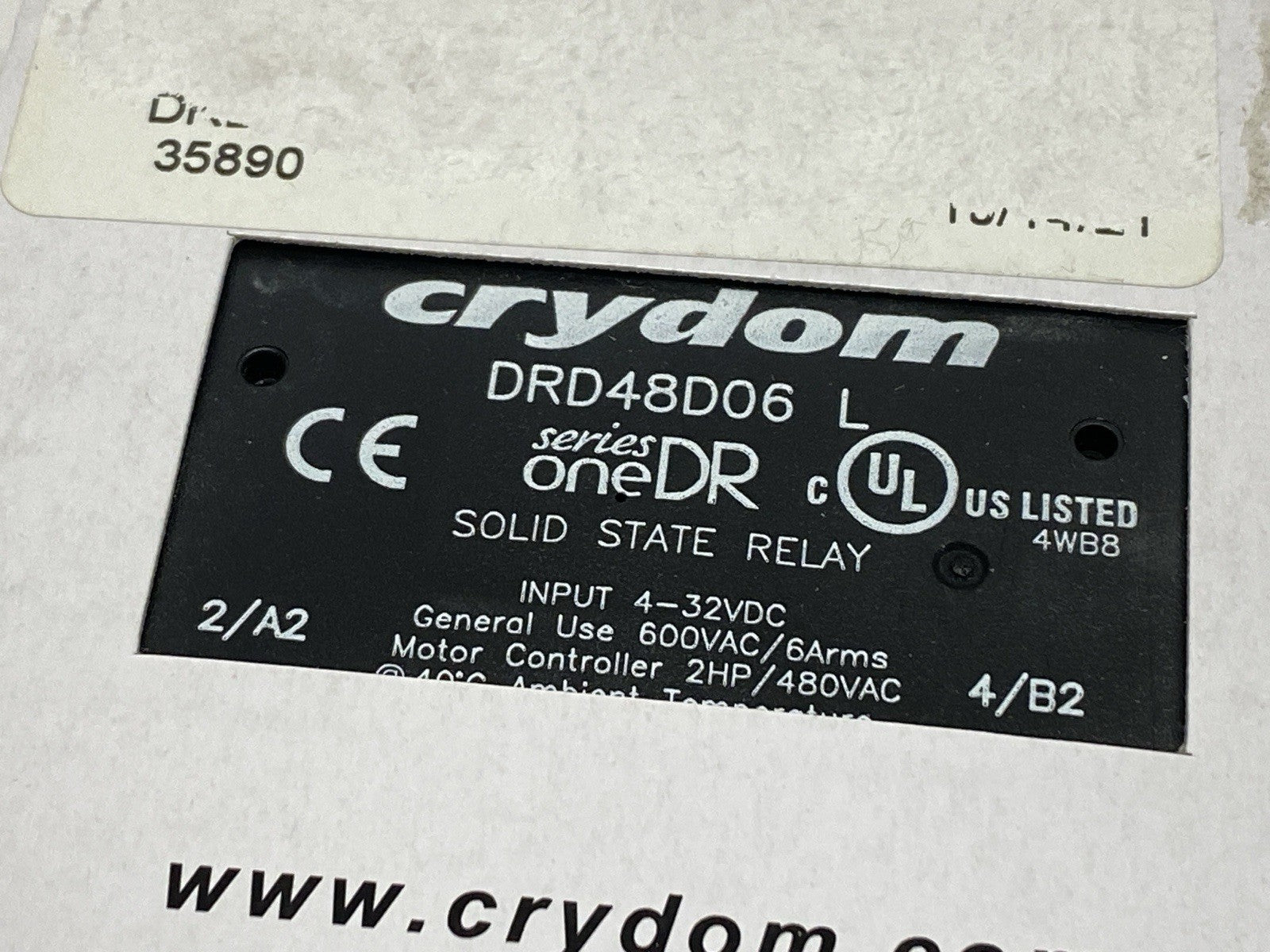 DRD48D06 | Crydom Dual Solid State Relay 2 Phase 4-32VDC - New - Maverick Industrial Sales