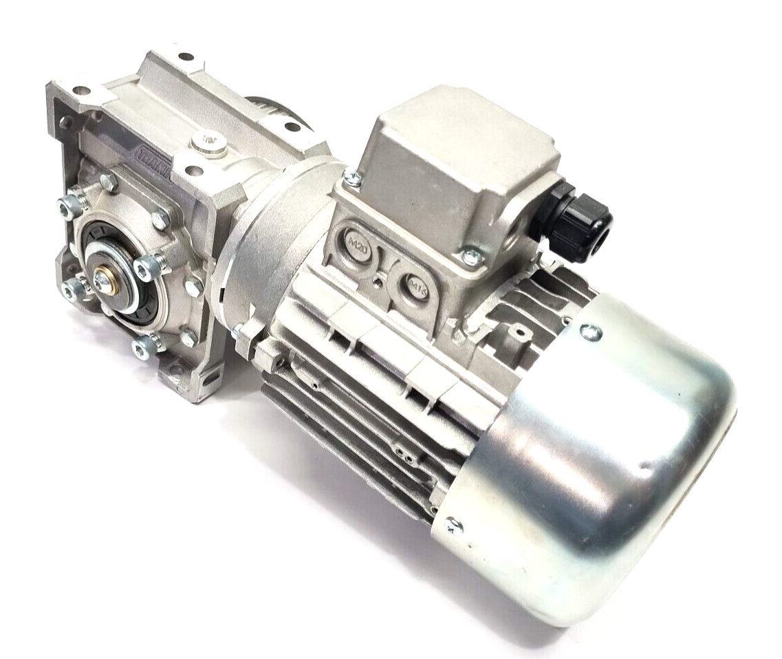 Carpanelli M71b2 S1 Asynchronous 3PH Motor .56kW .75HP Tramec XC 50 40:1 Gearbox - Maverick Industrial Sales