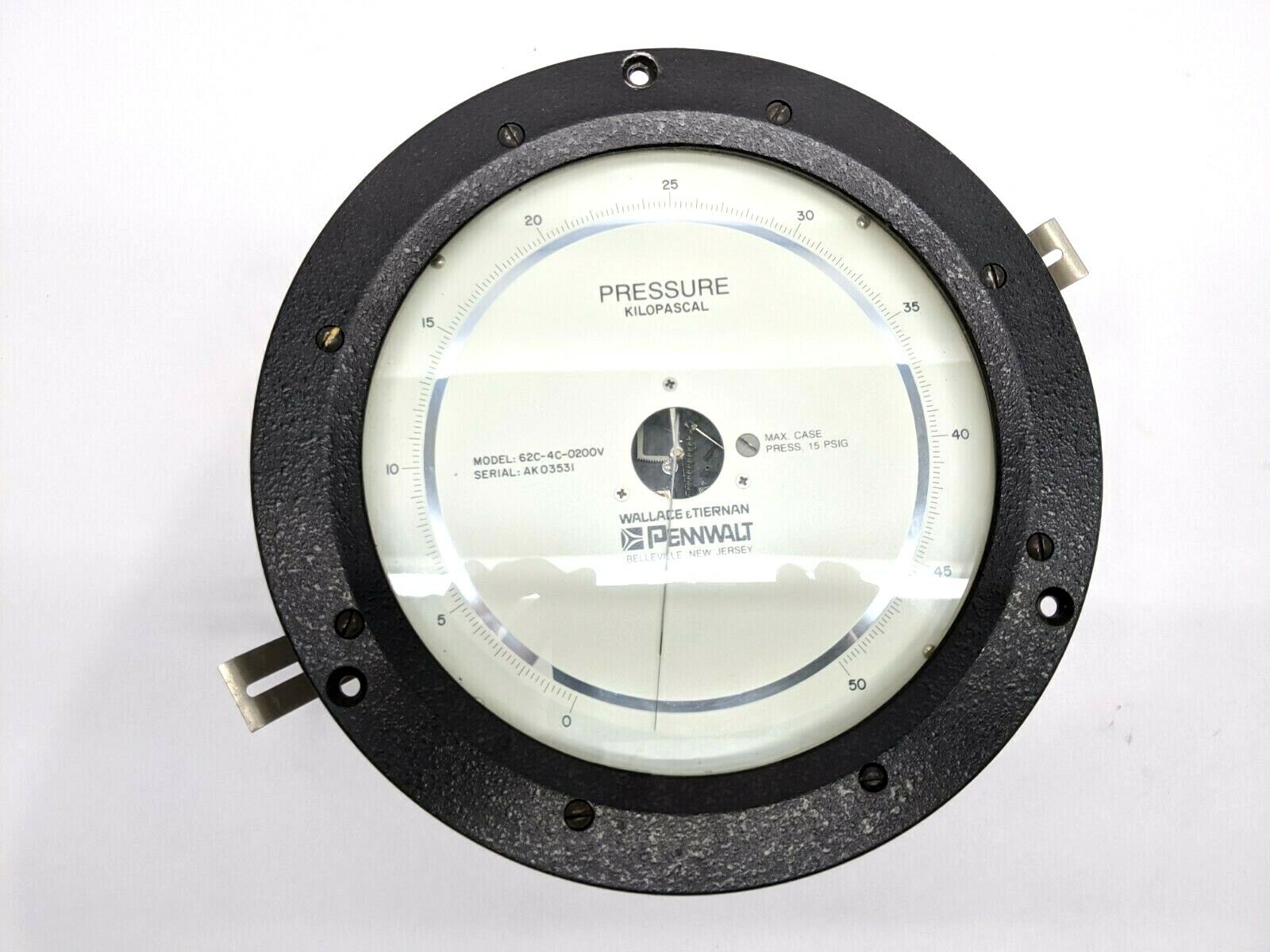 62C-4C-0200V | Wallace & Tiernan Pennwalt Pressure Kilopascal Gauge 0-50 - Used - Maverick Industrial Sales