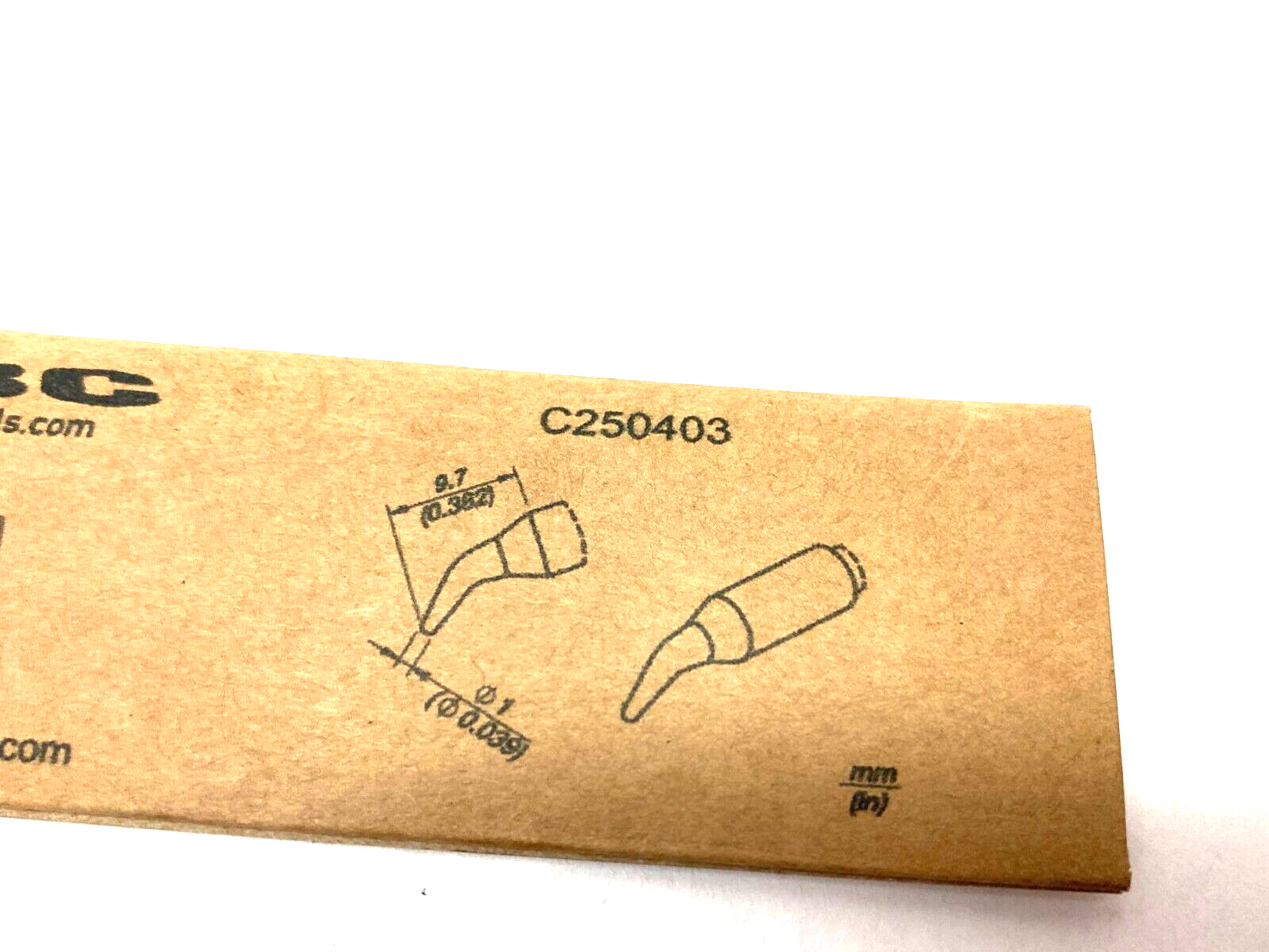 JBC C250403 Bent Conical Soldering Cartridge Ø 1mm - Maverick Industrial Sales