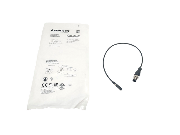 Aventics R412022863 Series ST6 6mm T-Slot Sensor M12 3-Pin 0.3m ST6-PN-M12R-030 - Maverick Industrial Sales