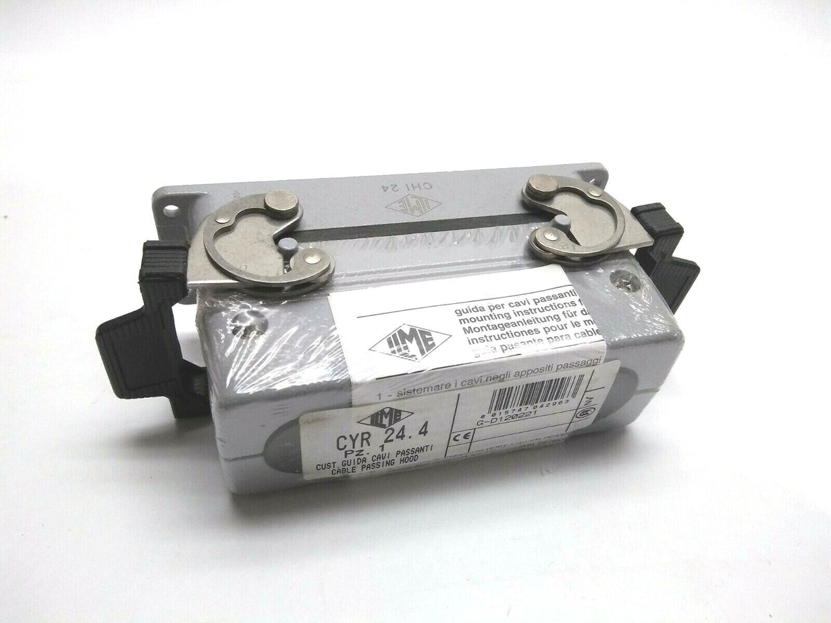 CYR24.4 , CHI 24 | ILME CYR24.4 Rectangular Connector Housing Base Cable Passing Hood with CHI 24 - New - Maverick Industrial Sales
