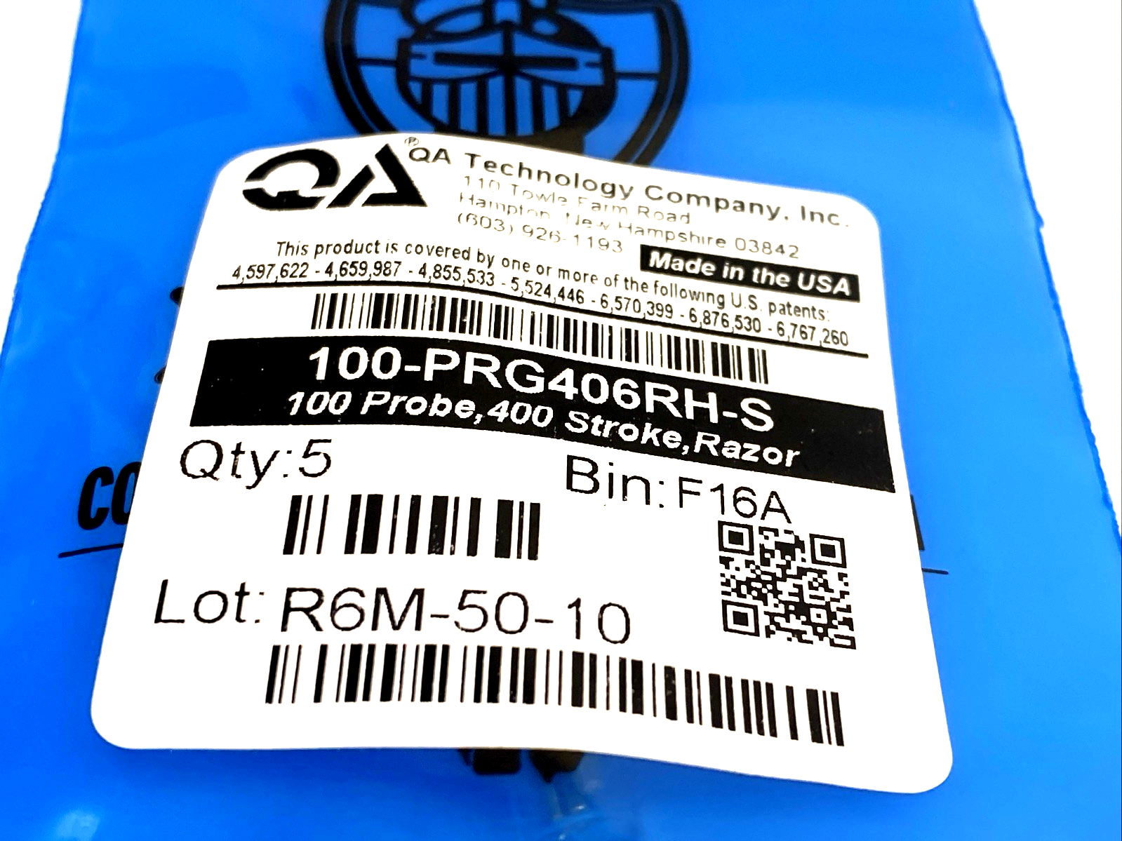 QA Technology 100-PRG406RH-S Probe, 0.10 Center 0.40 Full Stroke, Razor 15-PACK - Maverick Industrial Sales