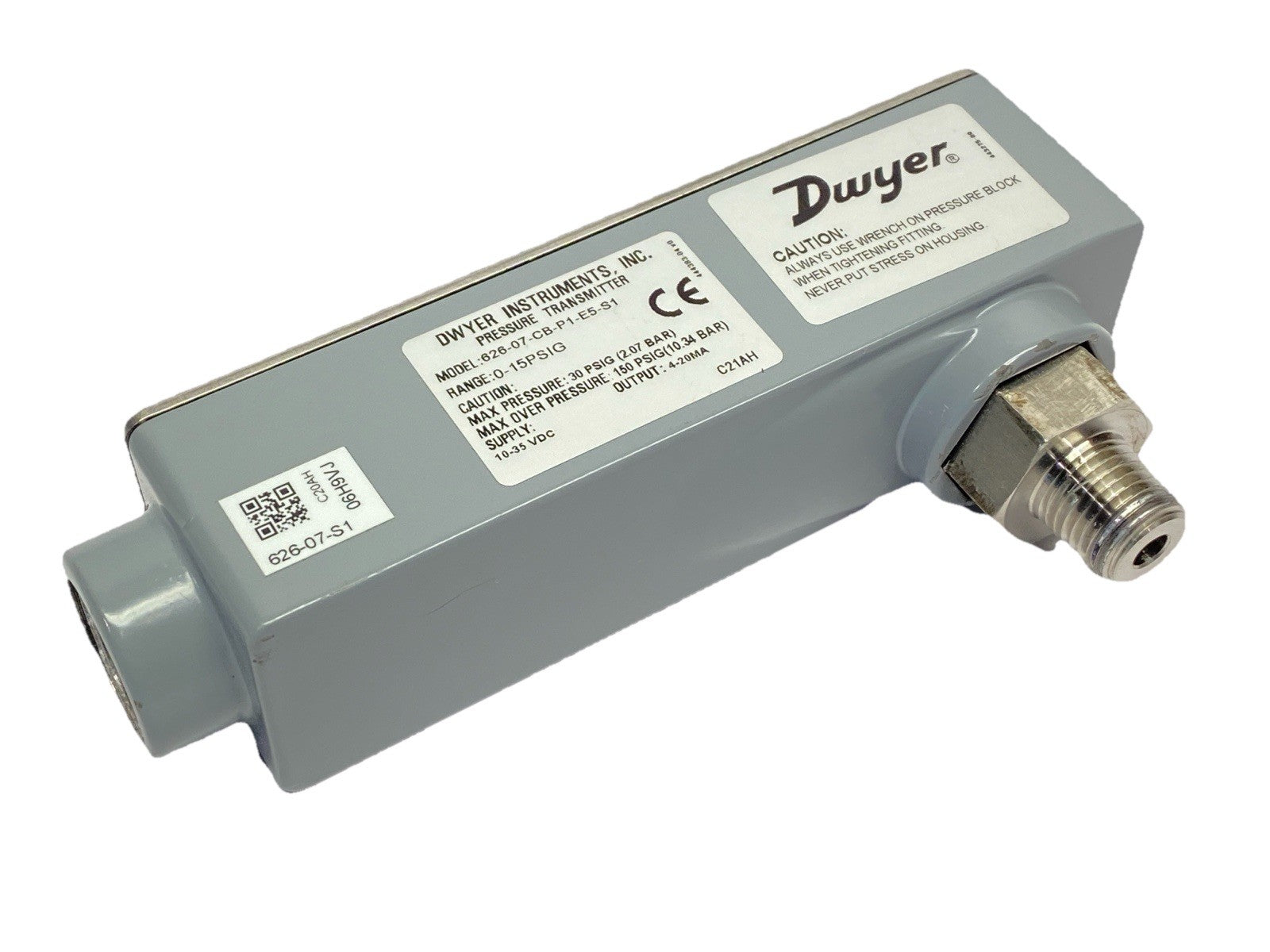 626-07-CB-P1-E5-S1 | Dwyer Industrial Pressure Transmitter 0-15PSIG - New – Open box - Maverick Industrial Sales