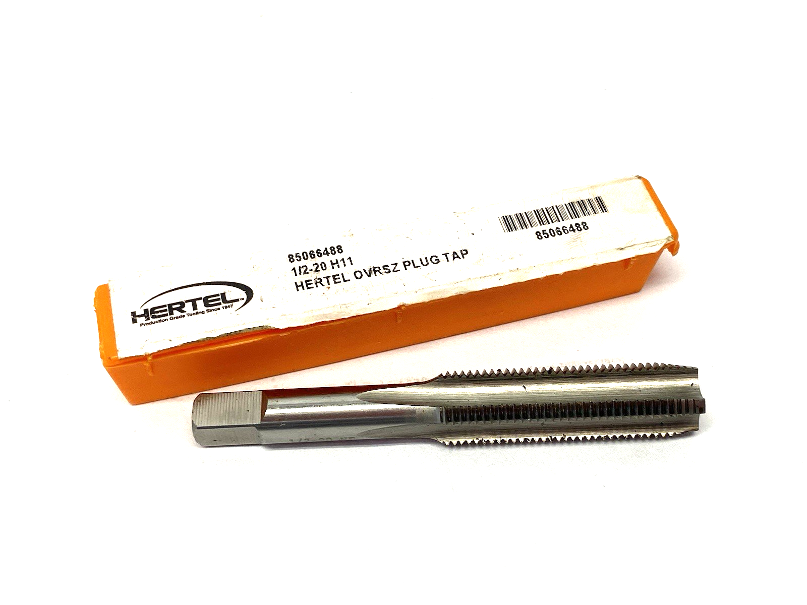 Hertel 85066488 Straight Flute Tap: 1/2-20 UNF, 4 Flute, Plug Chamfer, HSS - Maverick Industrial Sales