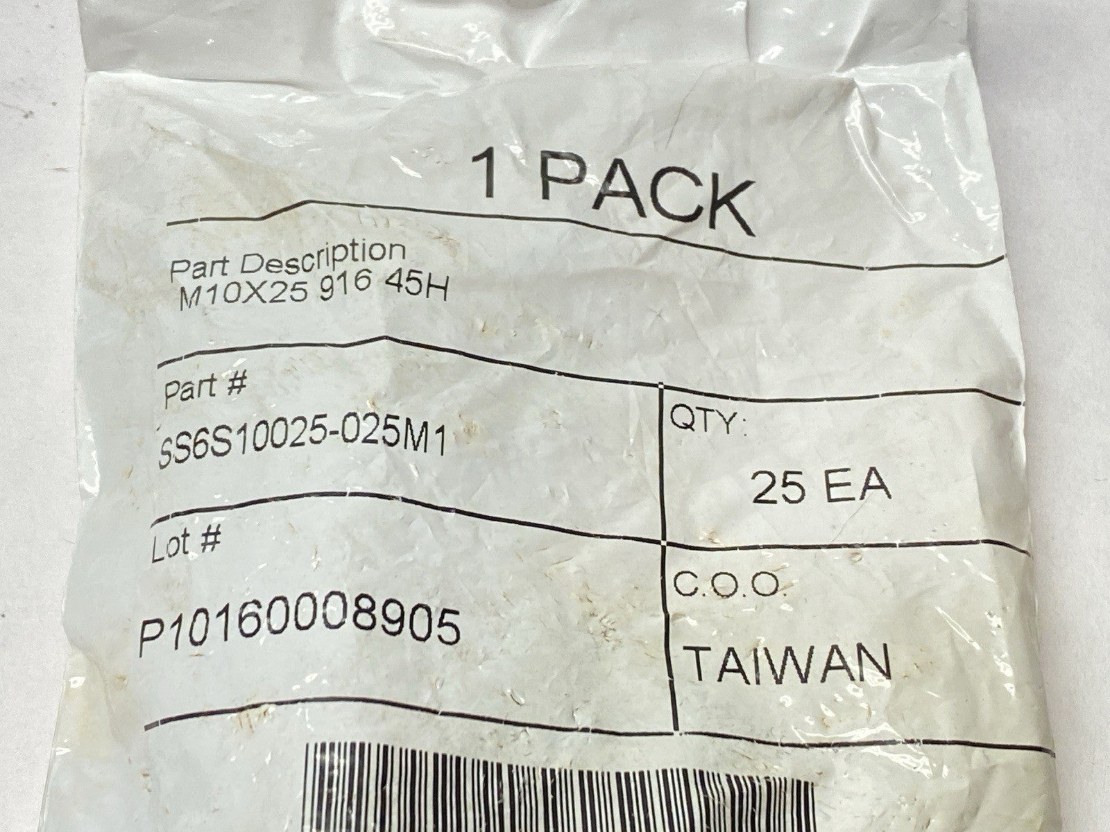 SS6S10025-025M1 | Alloy Steel Cup-Tip Set Screw M10 x 1.5mm Thread 25mm L QTY 25- New - Maverick Industrial Sales