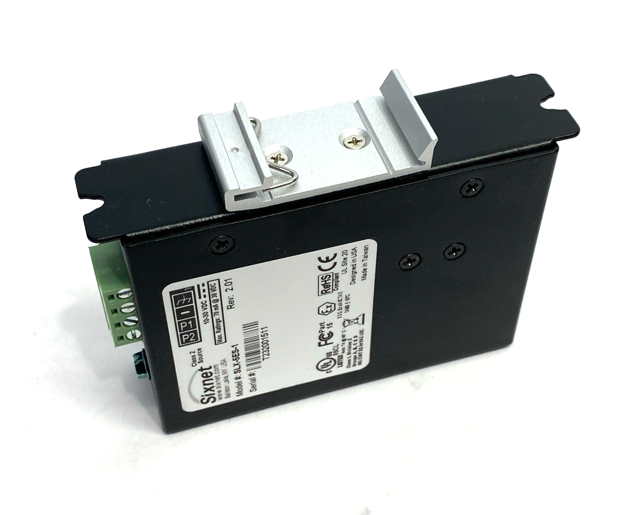 SLX-5ES-1 | HMS Networks Sixnet® Unmanaged 5-port Industrial Ethernet Switch - Used - Maverick Industrial Sales
