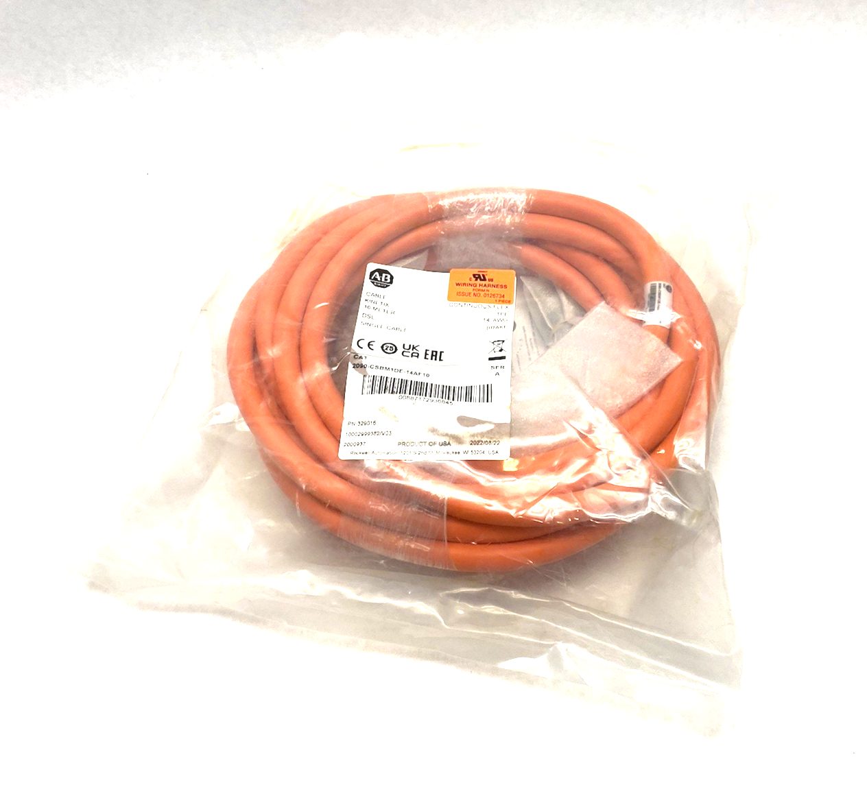 2090-CSBM1DE-14AF10 | Allen Bradley Ser. A Kinetx Single Cable, DSL 10m Cont. Flex - New - Maverick Industrial Sales