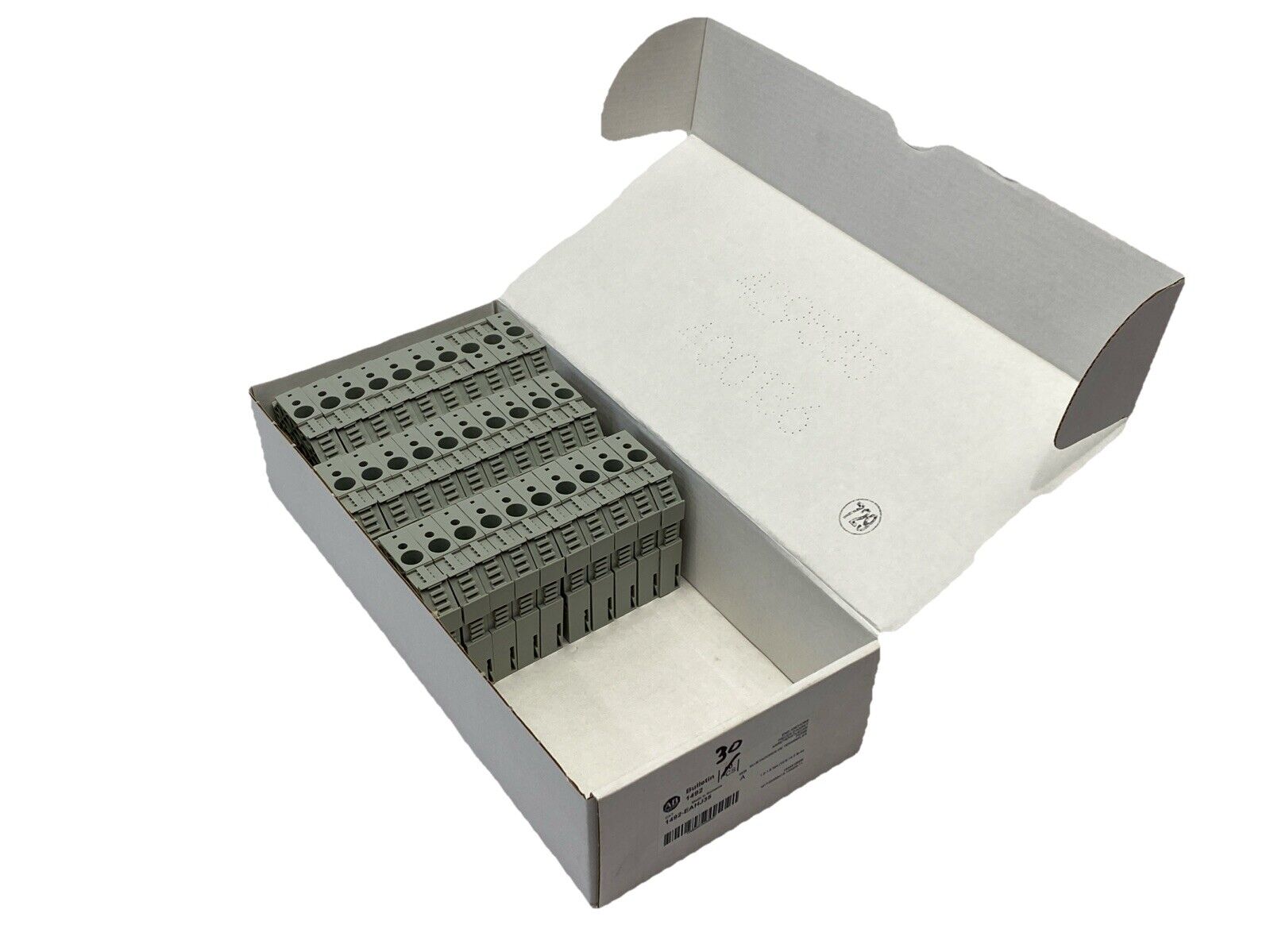 Allen Bradley 1492-EAHJ35 Terminal Block End Anchor Gray LOT OF 30 - Maverick Industrial Sales