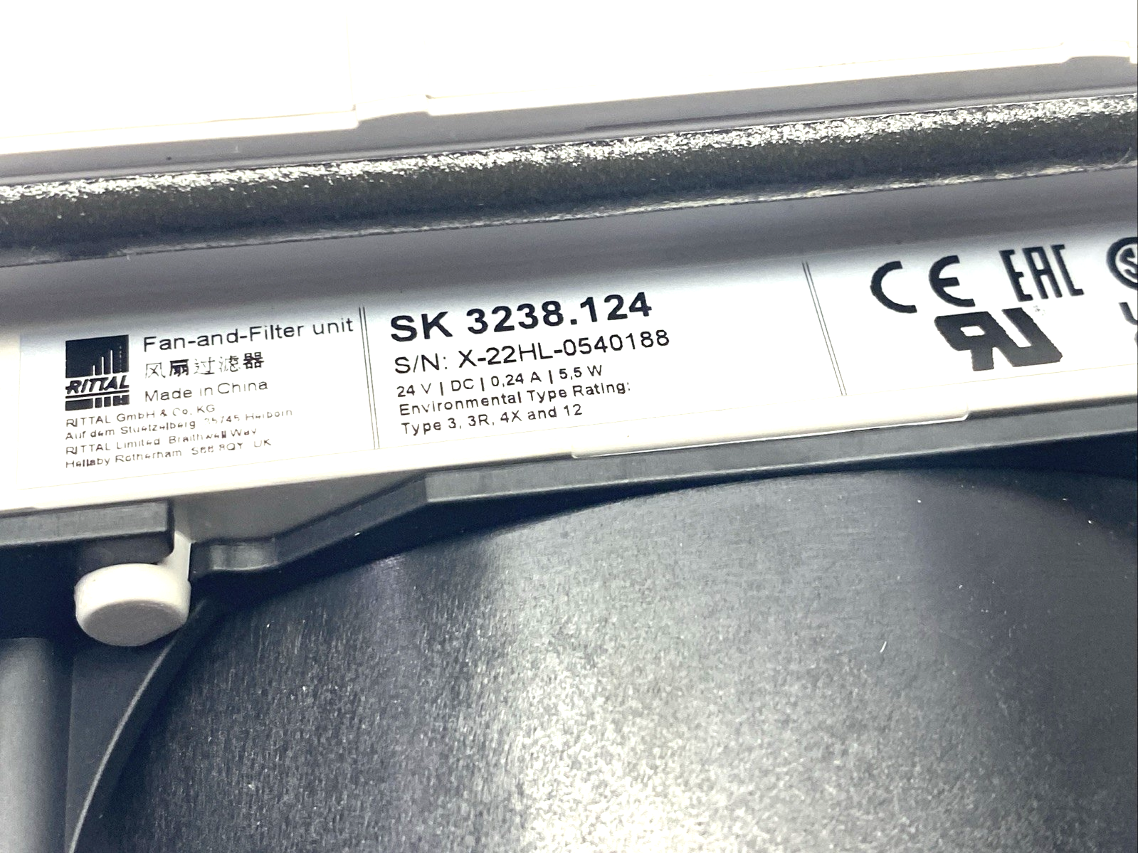 Rittal 3238124 TopTherm Enclosure Filter Fan Unit SK 3238.124 - Maverick Industrial Sales