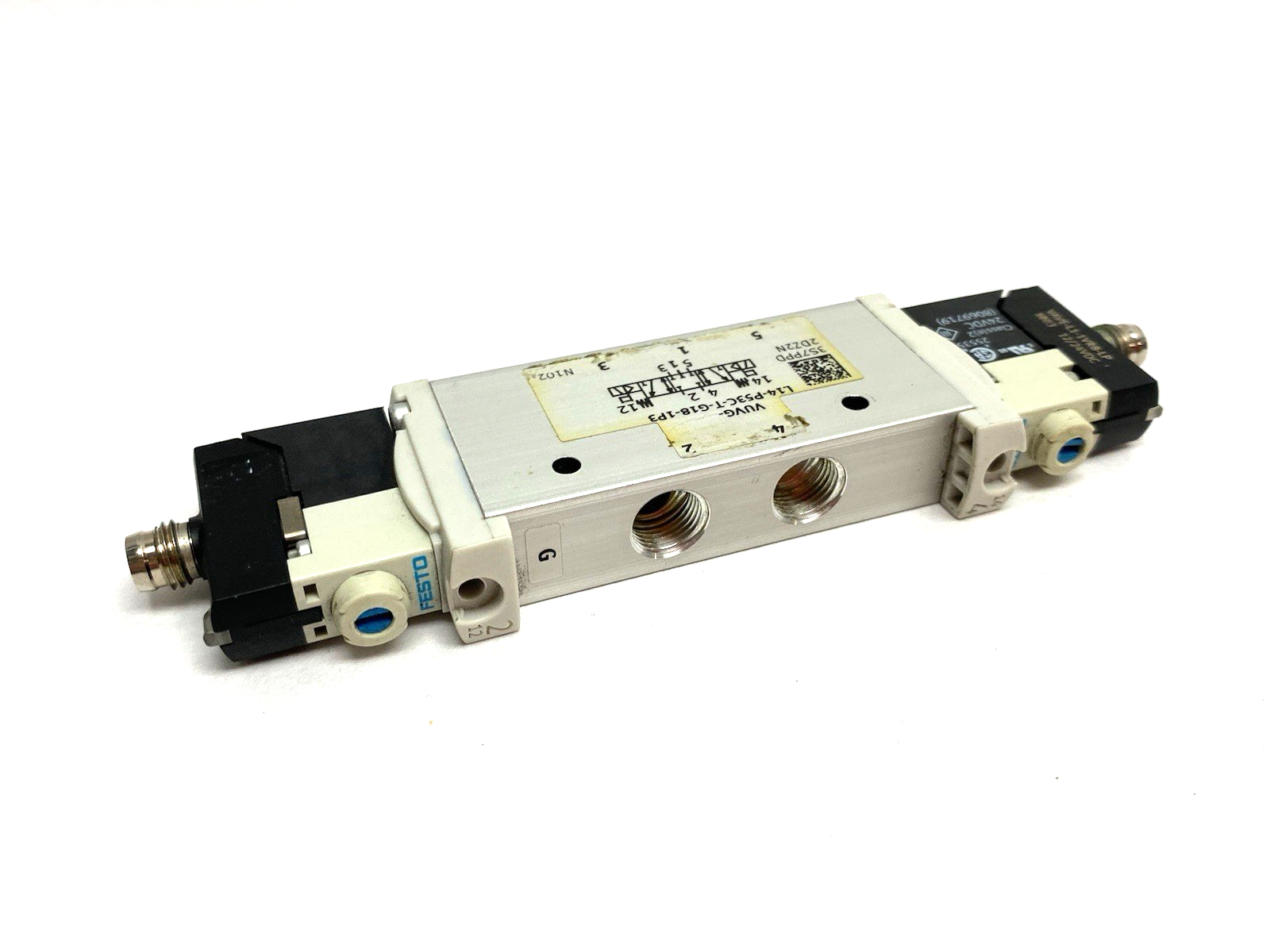 VUVG-L14-P53C-T-G18-1P3 | Festo Solenoid Valve, Piston Gate 5/3 Closed, 556501 - Used - Maverick Industrial Sales