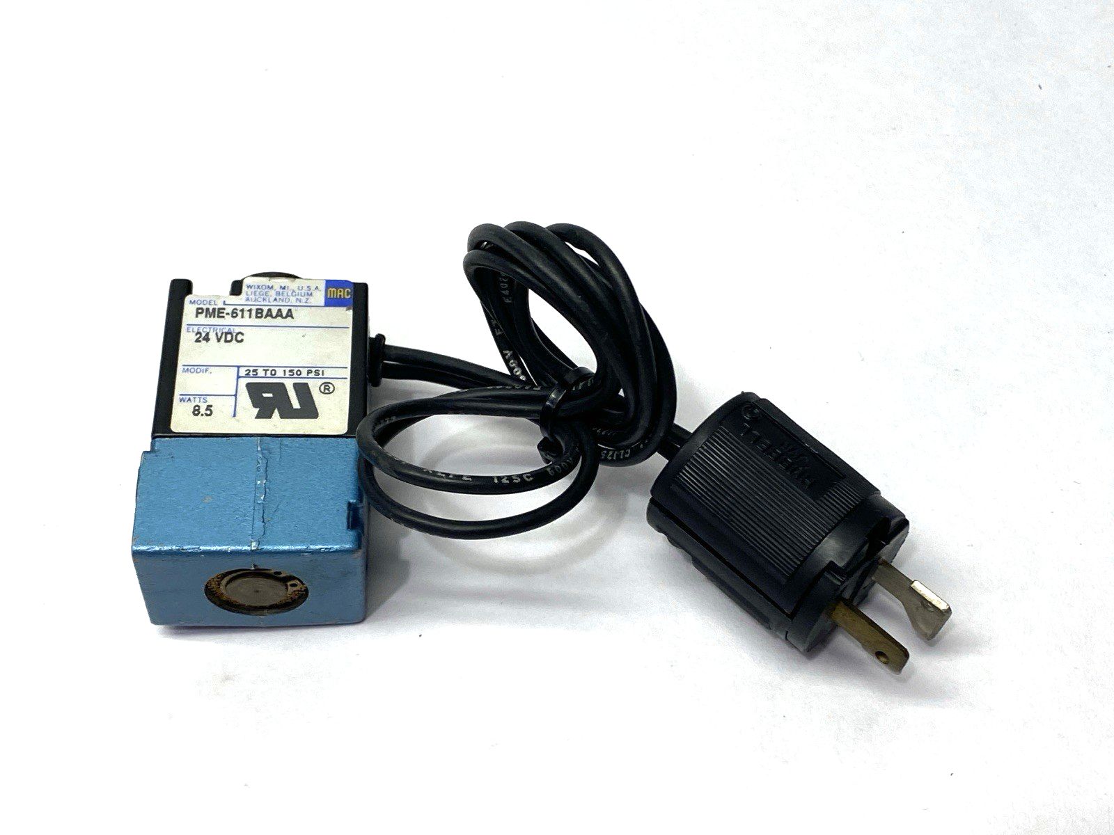PME-611BAAA | MAC Valves Solenoid Coil 25-150PSI 8.5W 24VDC MISSING SCREW - Used - Maverick Industrial Sales