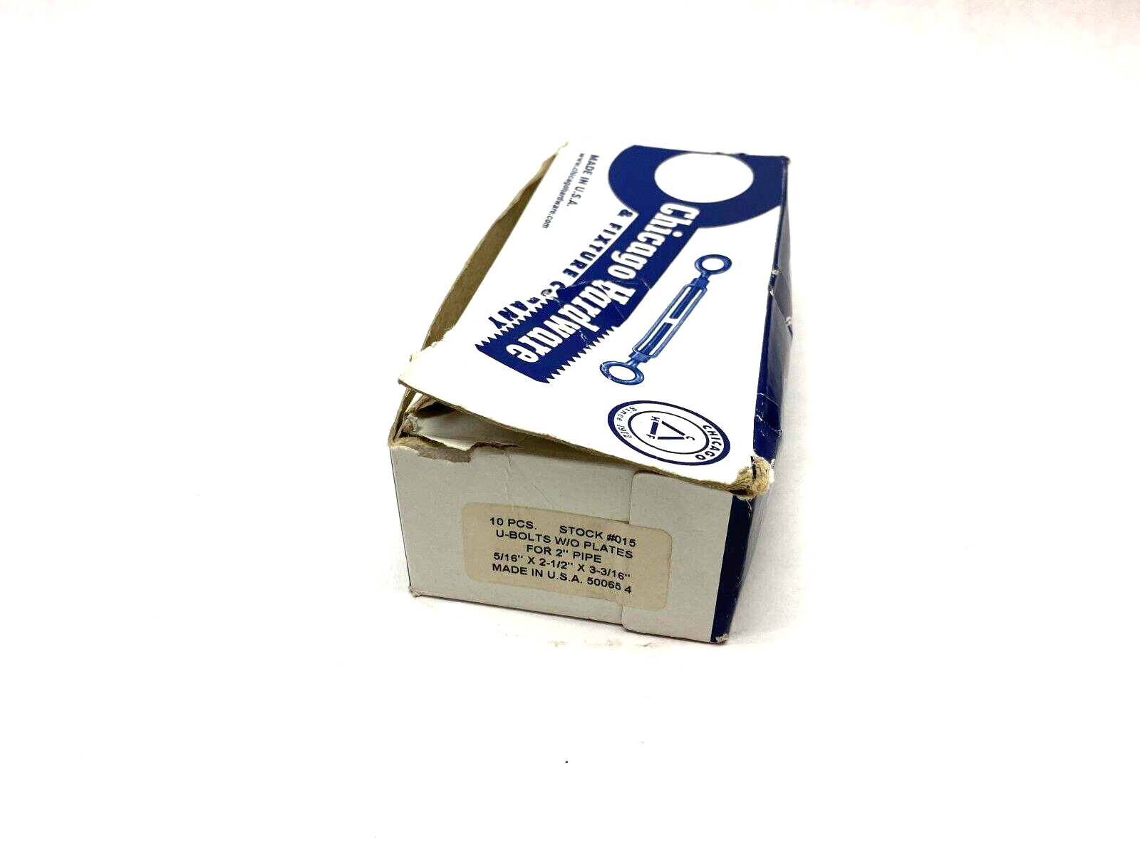 Chicago Hardware 50065 4 U-Bolts for 2" Pipe BOX OF 10 NO NUTS - Maverick Industrial Sales