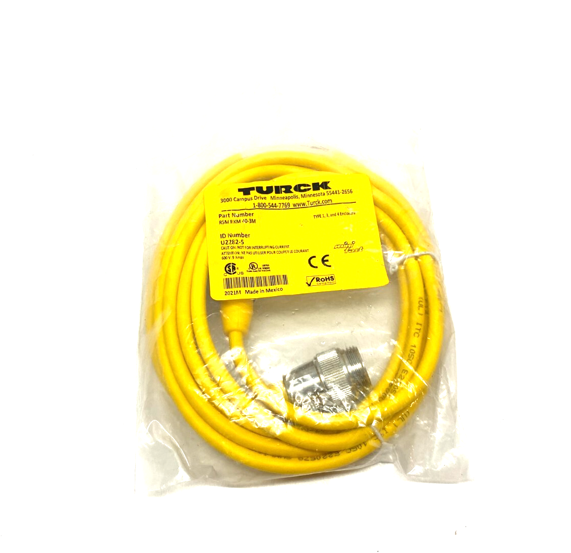 Turck RSM RKM 40-3M Minifast Double Ended Corset U2282-5 - Maverick Industrial Sales