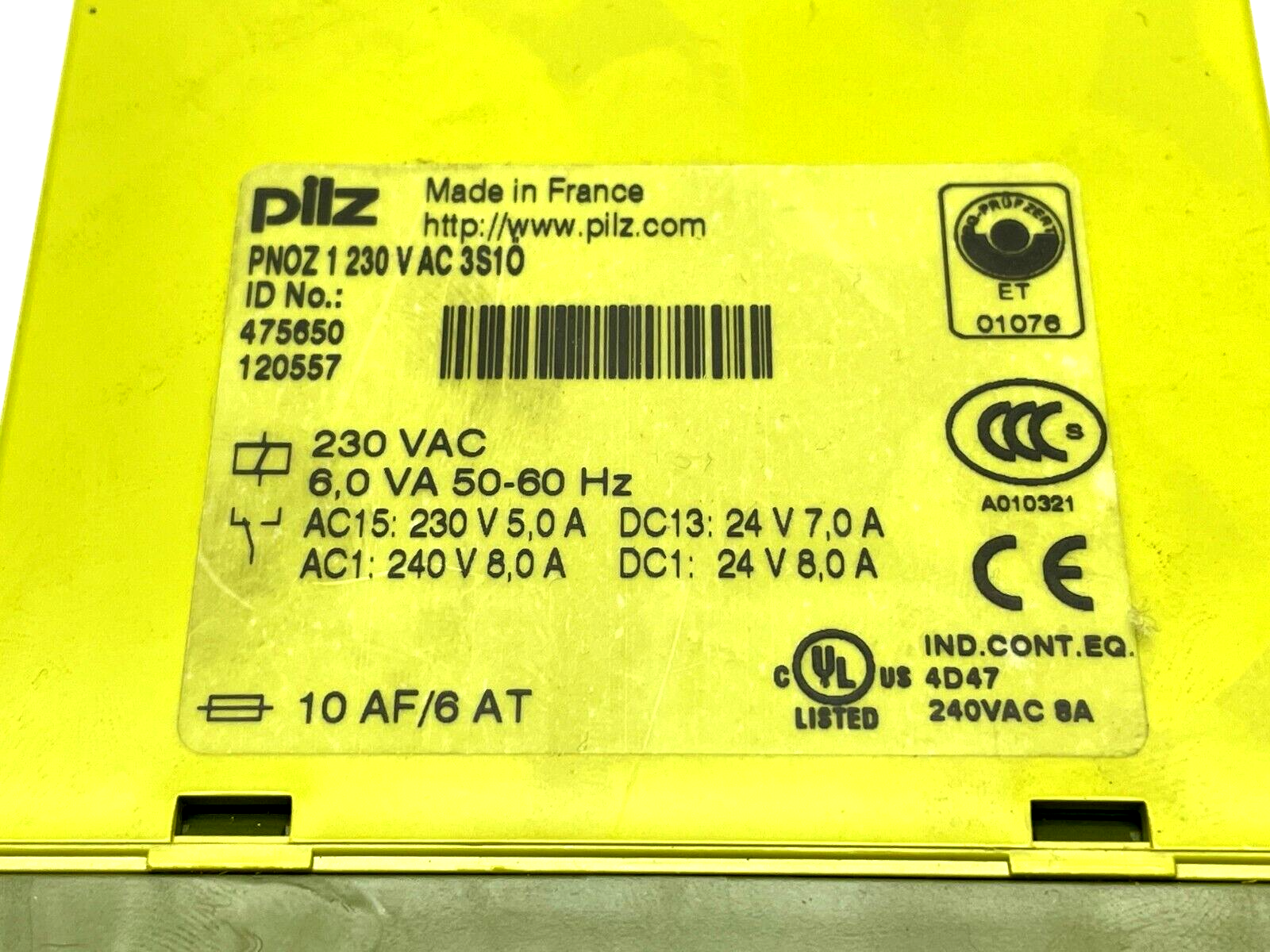Pilz PNOZ 1 230 V AC 3S1O Dual Channel Safety Relay 475650 - Maverick Industrial Sales