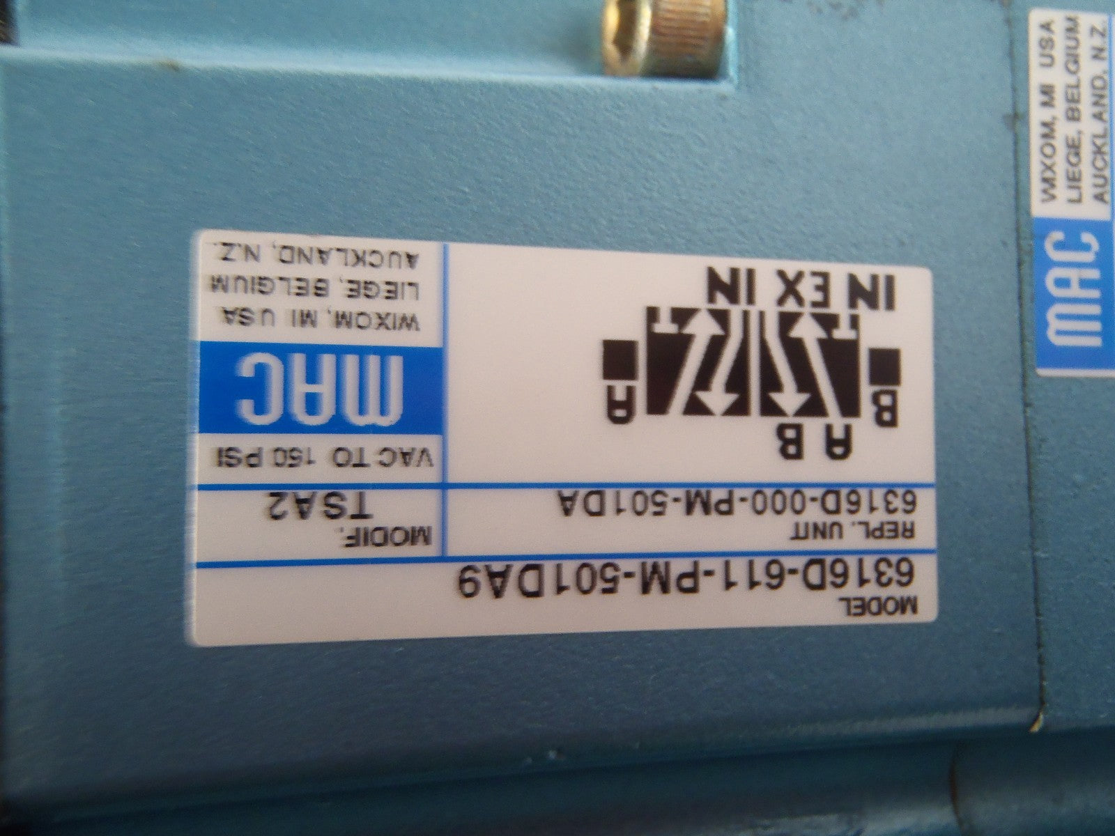 Mac Valves MPP63A-0150 Multi-Pressure Pak PR63D-1CBA-9 PME-501DAAG - Maverick Industrial Sales