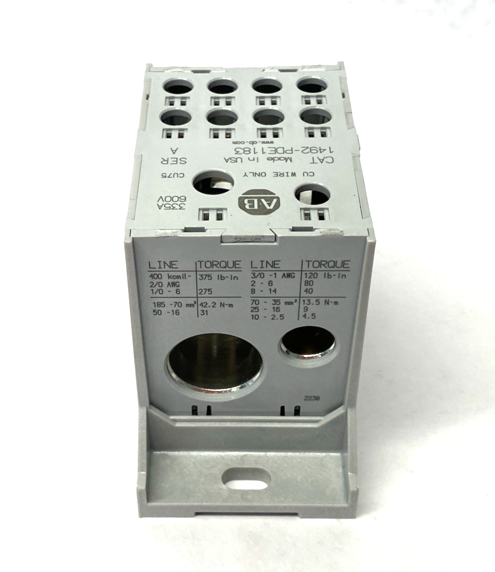 Allen Bradley 1492-PDE1183 Ser. A Enclosed Power Distribution Block 335A - Maverick Industrial Sales