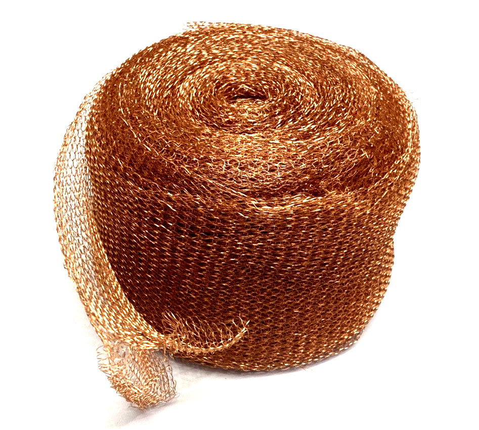 Powell 10104001 Copper Mesh 4" Wide Medium Density 0.0075" Hard Flat 100FT ROLL - Maverick Industrial Sales