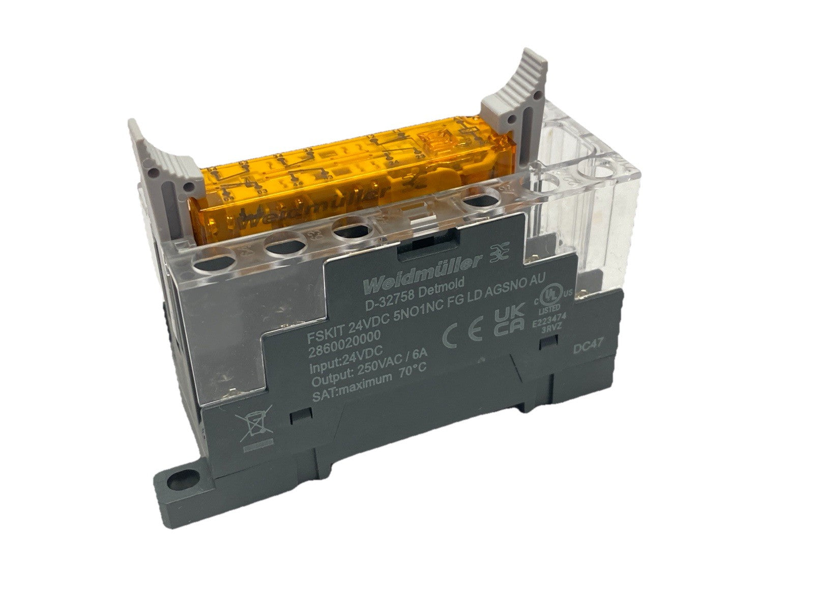 Weidmuller FSKIT 24VDC 5NO1NC FG LD AGSNO AU Relay Module 6A 24VDC 2860020000 - Maverick Industrial Sales