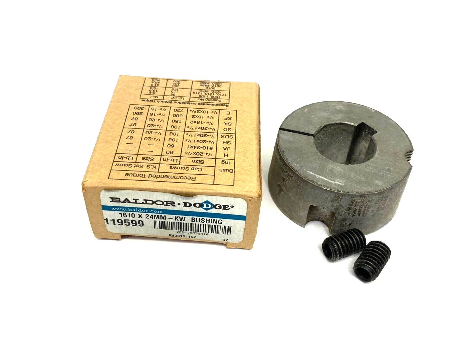 Baldor Dodge 119599 Taper-Lock Bushing 1610 x 24mm-KW - Maverick Industrial Sales