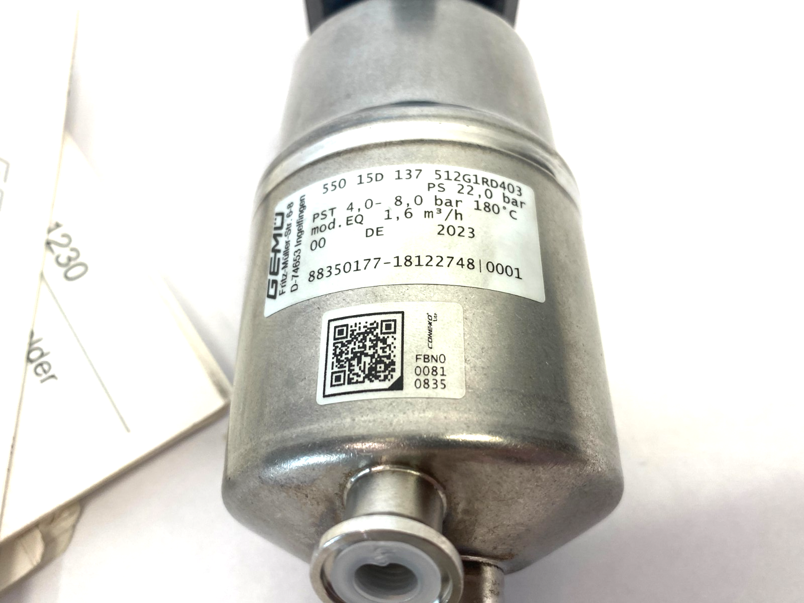 GEMÜ 550 15D 137 512G1RD403 Angle Seat Globe Valve 2/2-Way Body 88350177 - Maverick Industrial Sales