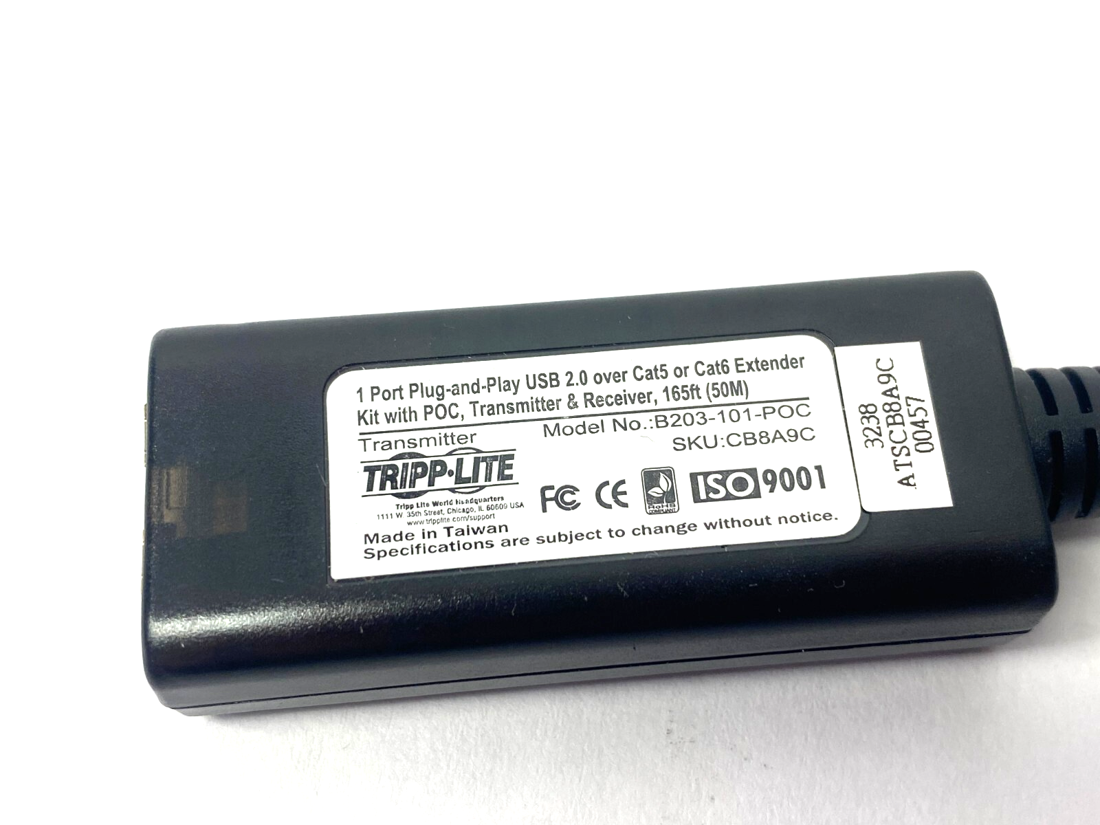 Tripp Lite B203-101-POC 1-Port Plug-and-Play USB 2.0 over Cat5e or Cat6 Extender - New – Open box - Maverick Industrial Sales