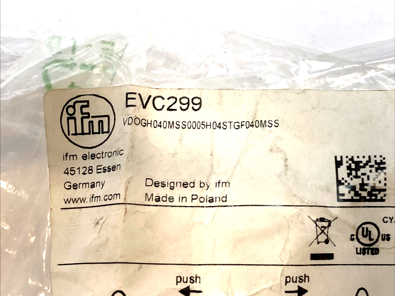 VDOGH040MSS0005H04STGF040MSS | IFM M12 Sensor Cable Female Shielded 5m EVC299 - New – Open box - Maverick Industrial Sales