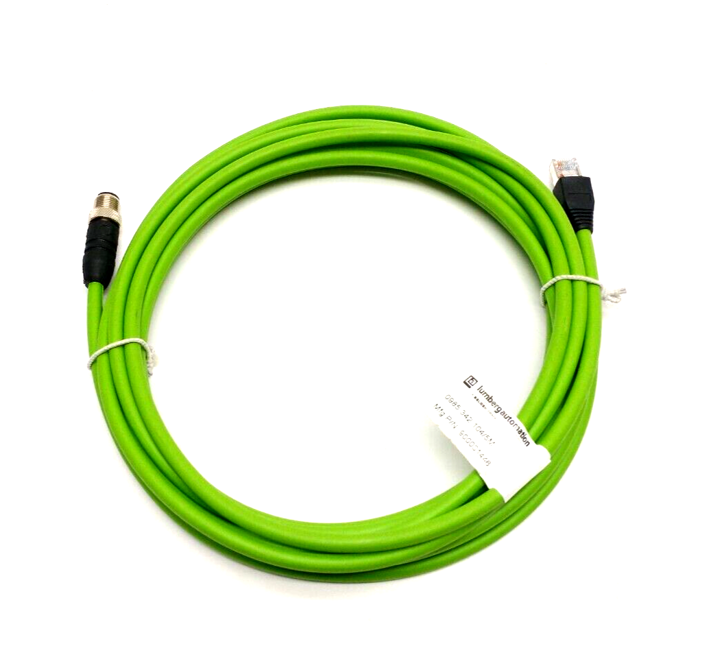 Lumberg Automation 0985 342 104/5M Ethernet Cordset M12 To RJ45 5m 900001446 - Maverick Industrial Sales