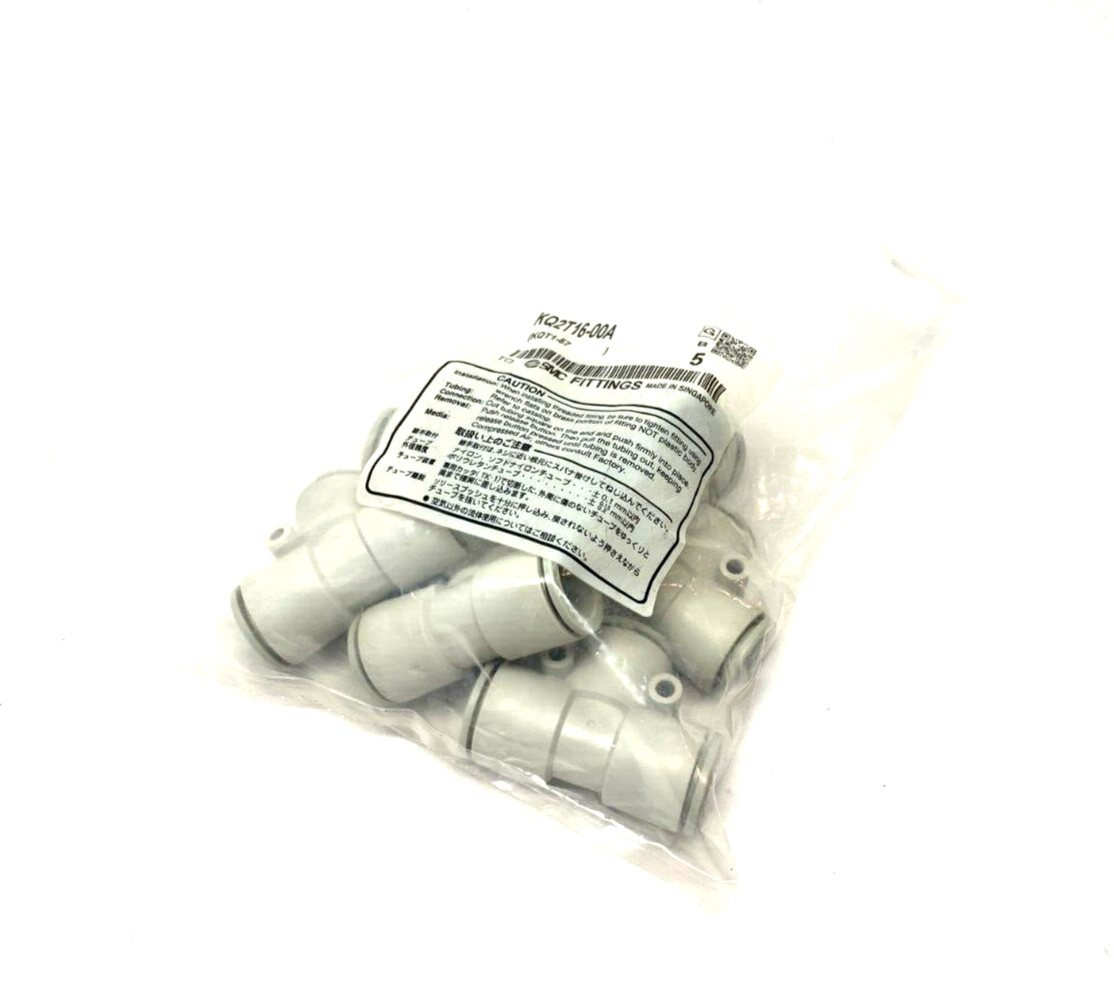 SMC KQ2T16-00A Push-to-Connect Union Tee Fitting 16mm Light Gray PKG OF 6 - Maverick Industrial Sales