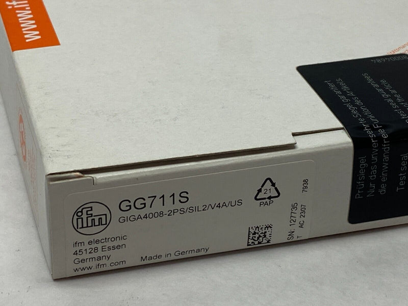 ifm GG711S Fail-Safe Inductive Sensor GIGA4008-2PS/SIL2/V4A/US - Maverick Industrial Sales