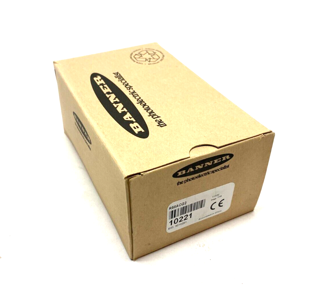 Banner R58ACG2 Registration Mark Sensor Green Perpendicular Beam 10221 - Maverick Industrial Sales