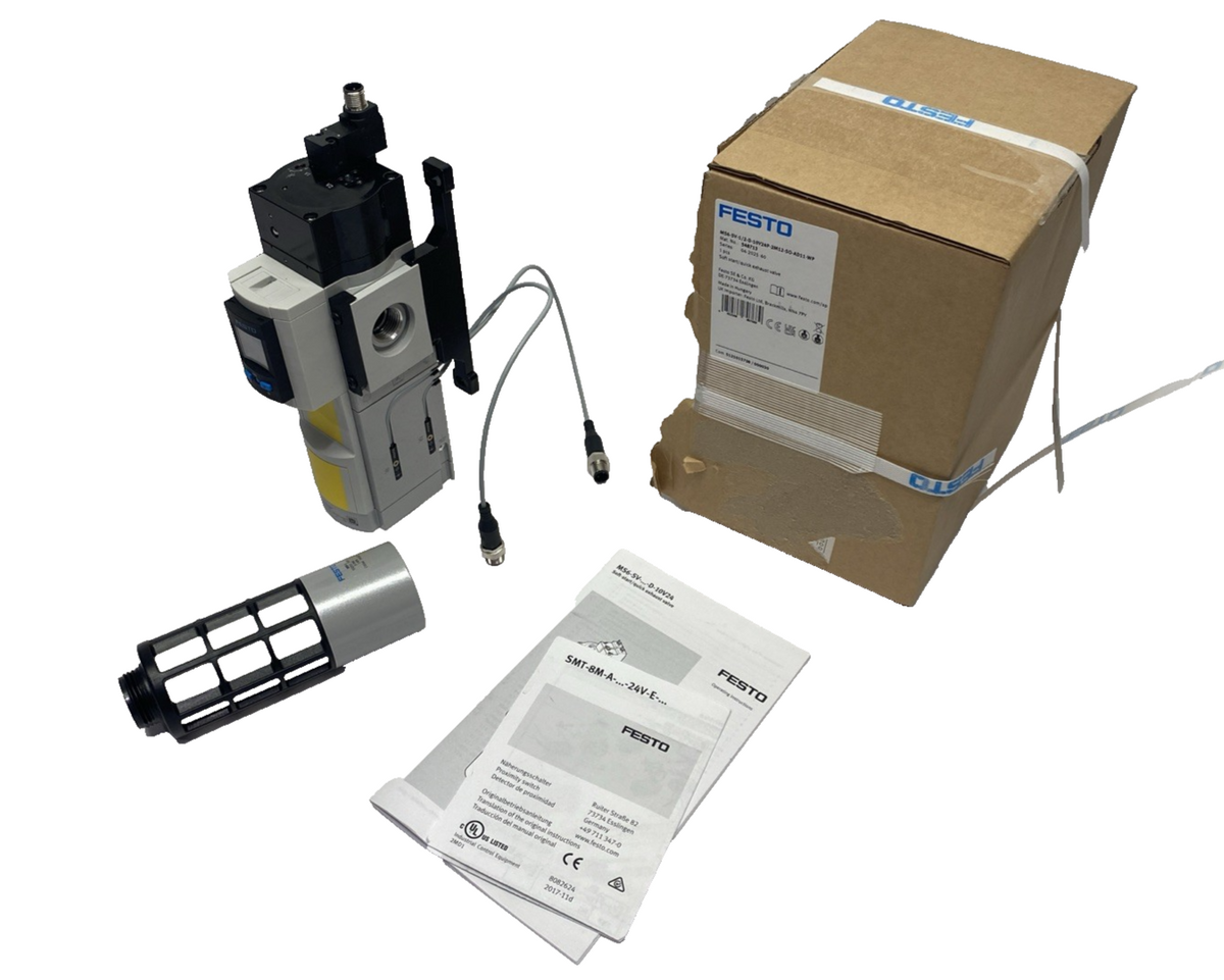 Festo MS6-SV-1/2-D-10V24P-2M12-SO-AD11-WP Soft Start Quick Exhaust Valve 548713 - Maverick Industrial Sales