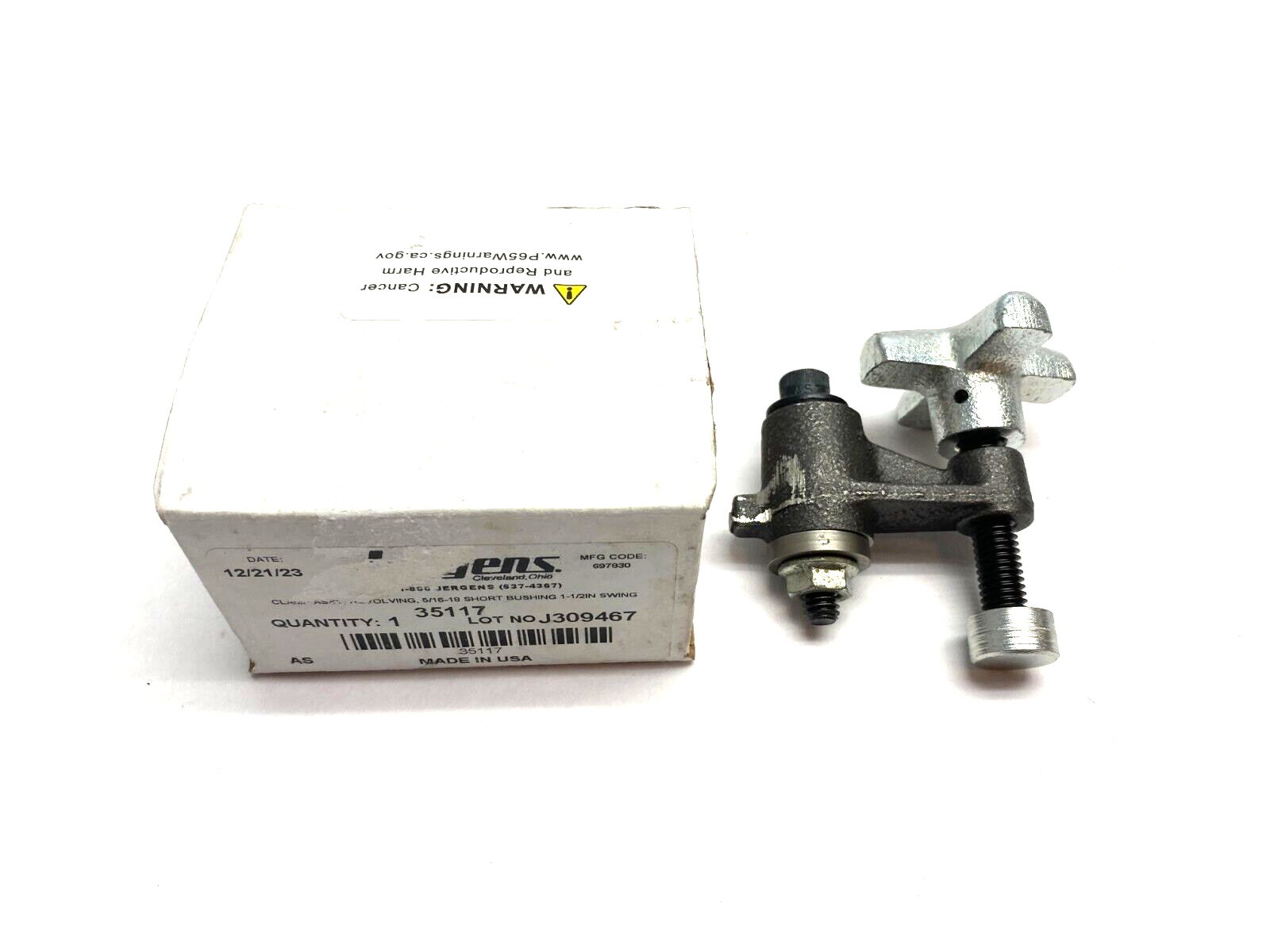 Jergens 35117 Revolving Clamp Assembly 5/16-18 Short Bushing, 1-1/2" Swing - Maverick Industrial Sales
