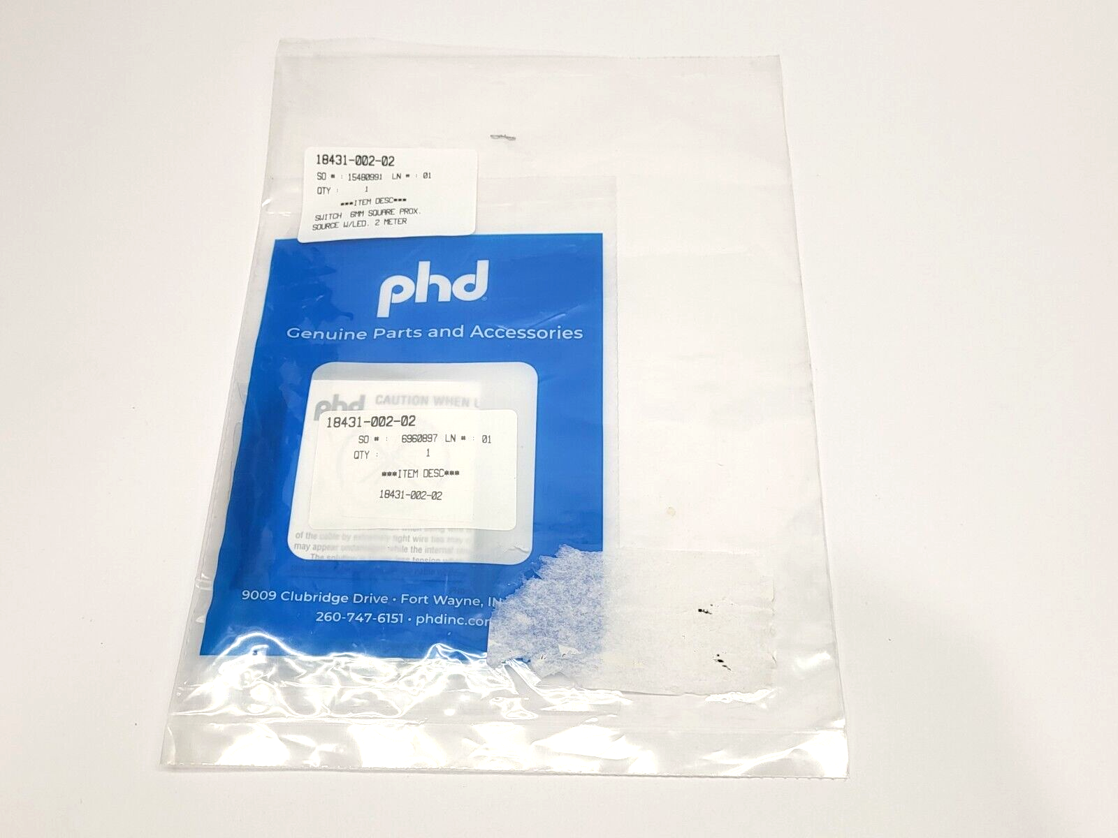 18431-002-02 | PHD Proximity Switch 2m - New - Maverick Industrial Sales