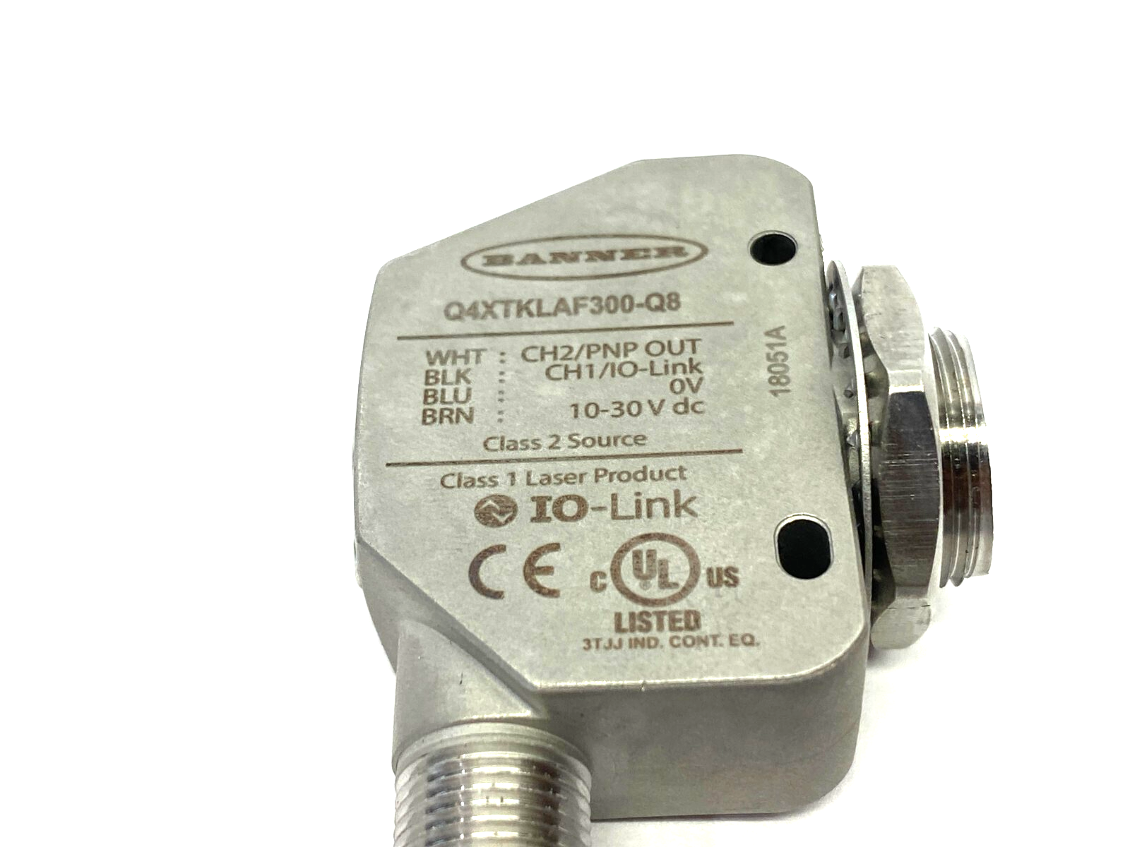 Banner Q4XTKLAF300-Q8 Rugged Laser Distance Sensor Adjustable Field 95301 - Maverick Industrial Sales