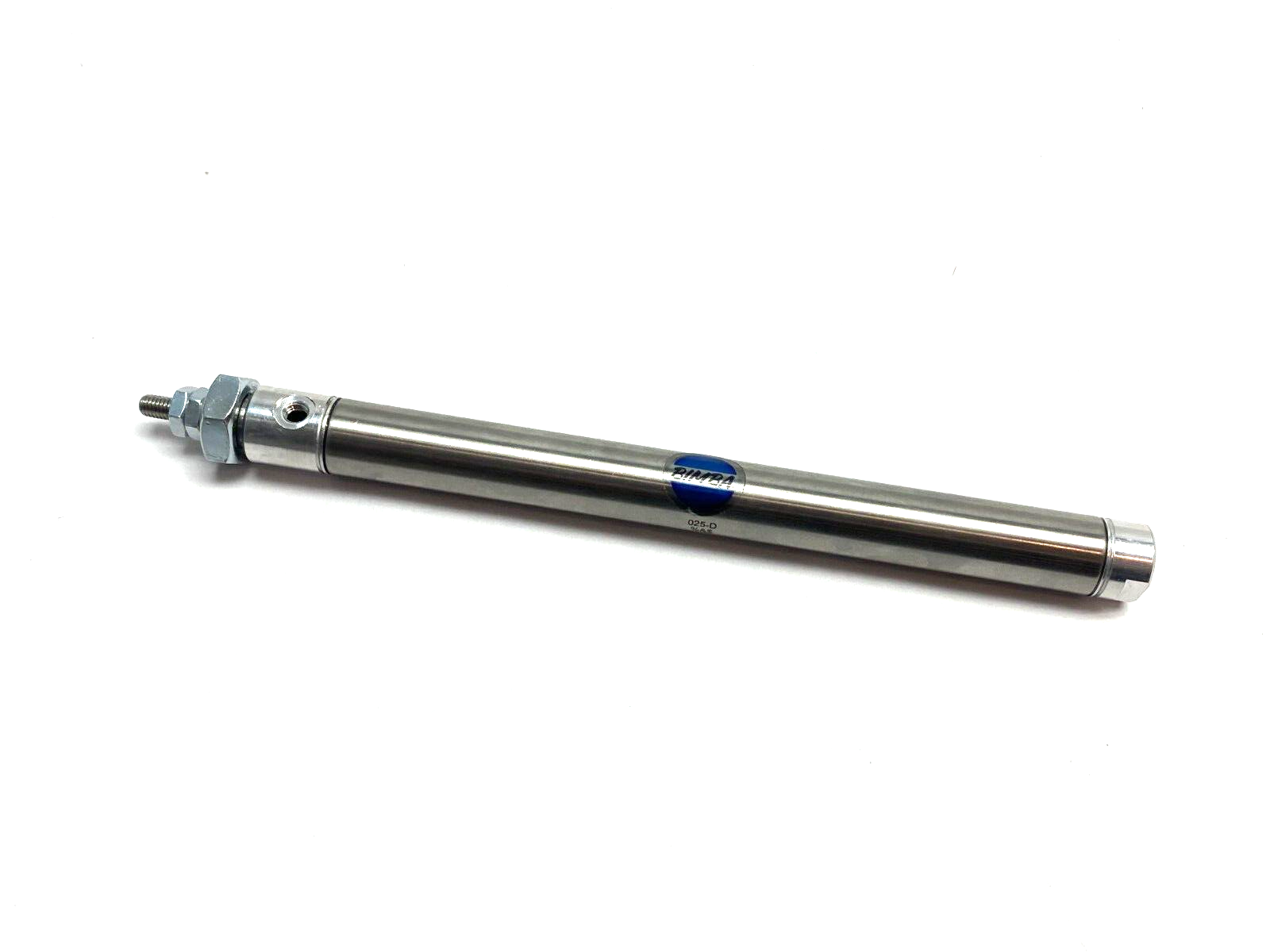 Bimba 025-D Stainless Steel Round Body Pneumatic Cylinder 9/16" Bore, 5" Stroke - Maverick Industrial Sales