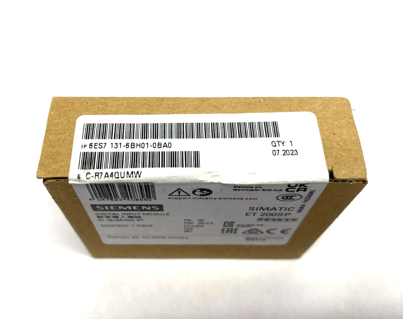 Siemens 6ES7131-6BH01-0BA0 Simatic ET 200SP Digital Input Module DI 16x24VDC - Maverick Industrial Sales