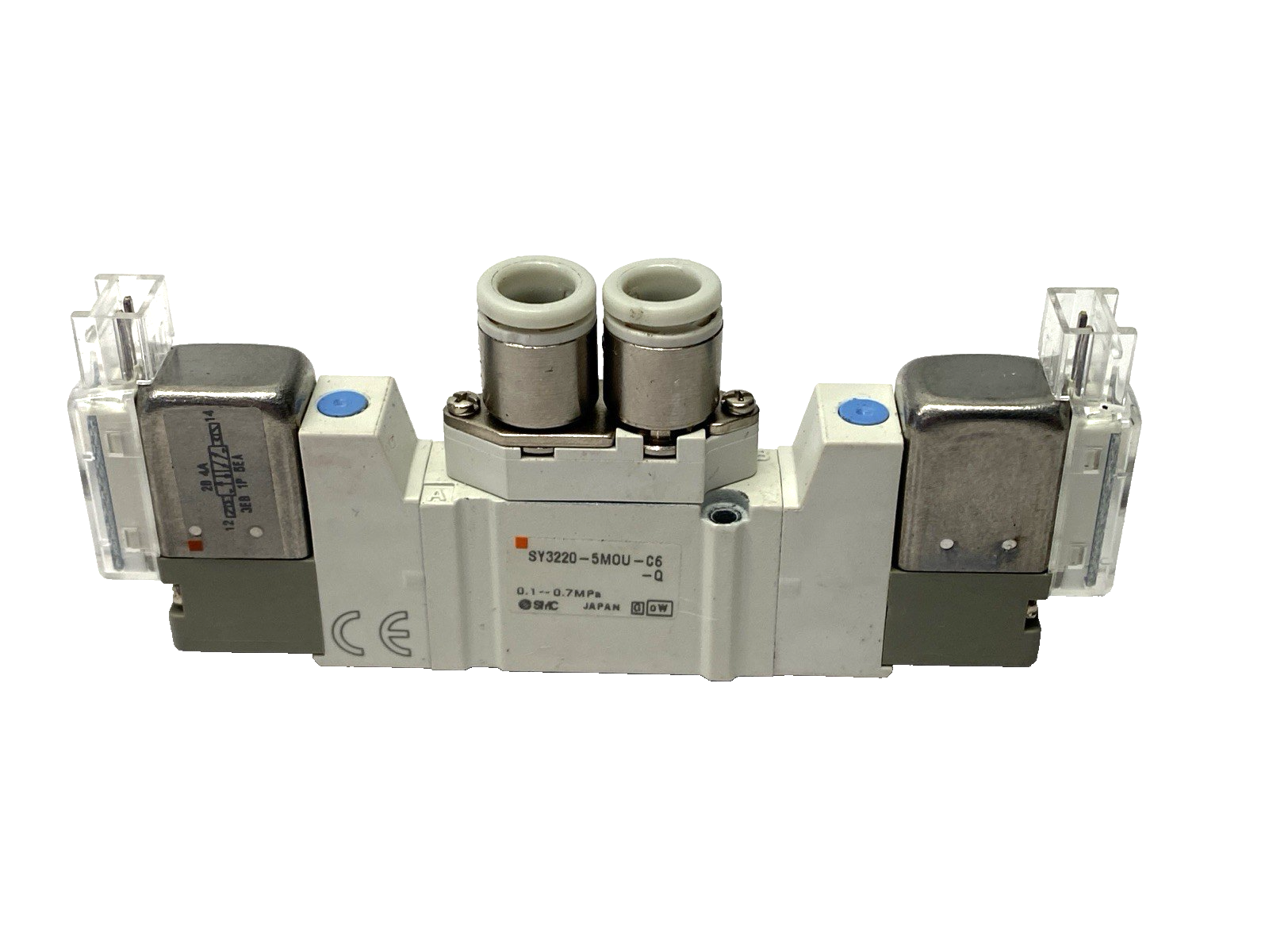 SMC SY3220-5MOU-C6-Q Pneumatic Double Solenoid Valve 5-Port 24VDC 0.1-0.7MPa - Maverick Industrial Sales